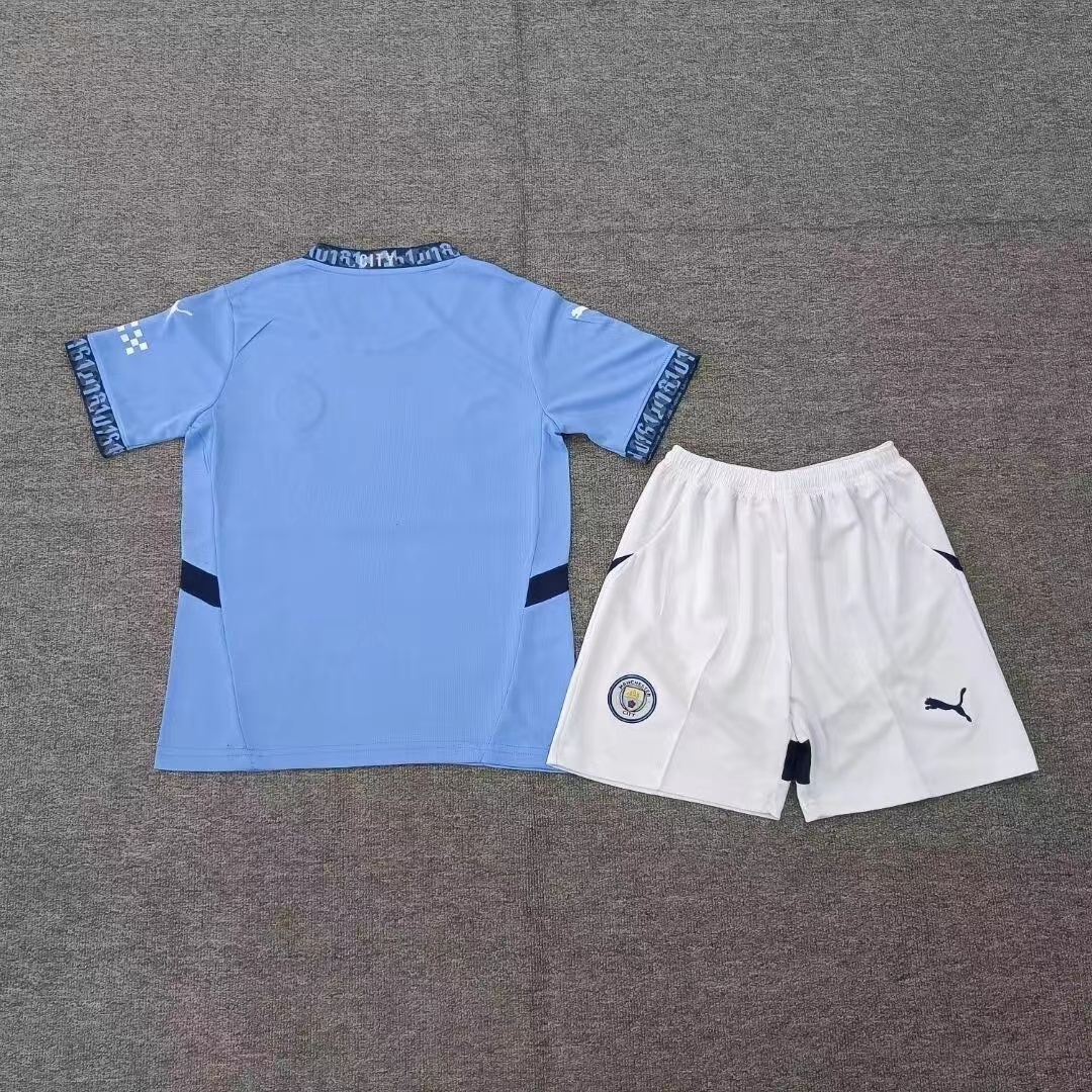 2024 Manchester City Home Football Shirt Kids Size
