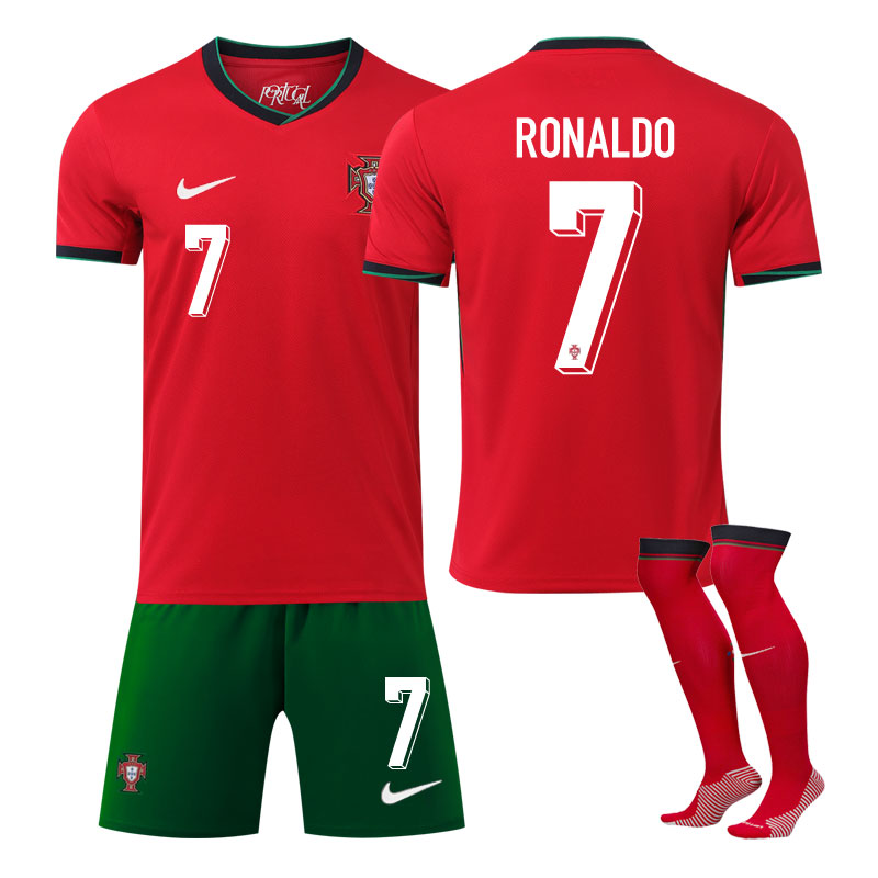 RONALDO #7 Portugal Kids / Men Home Kits Full Soccer 2024/25