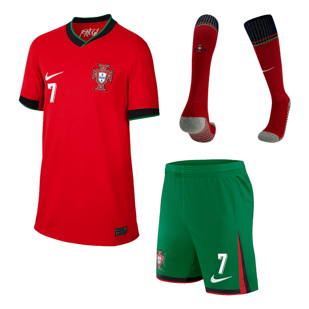 RONALDO #7 Portugal Kids / Men Home Kits Full Soccer 2024/25