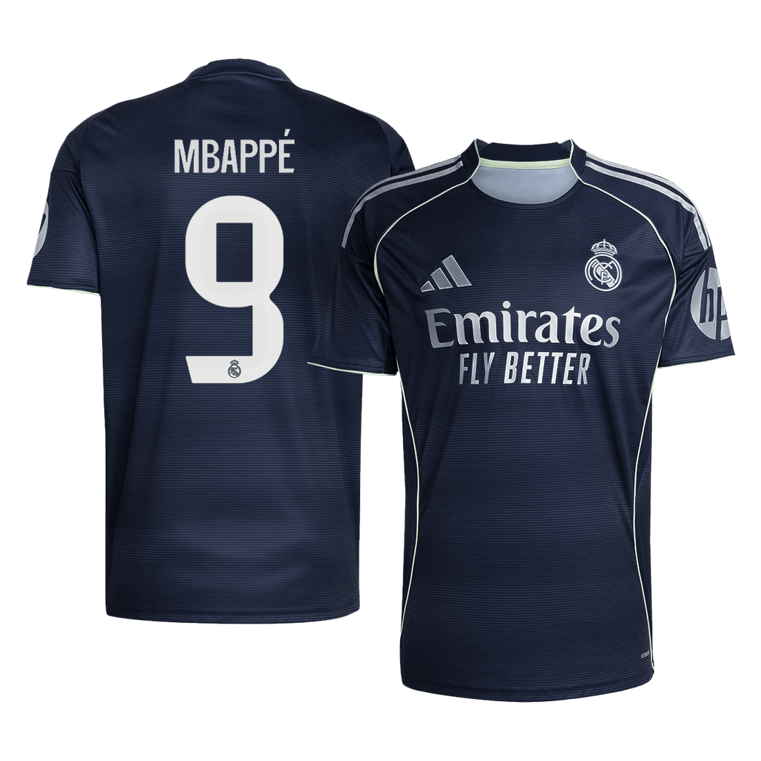 MBAPPÉ #9 2025/26 Real Madrid Soccer Jersey Away Custom Football Shirt Fan Version