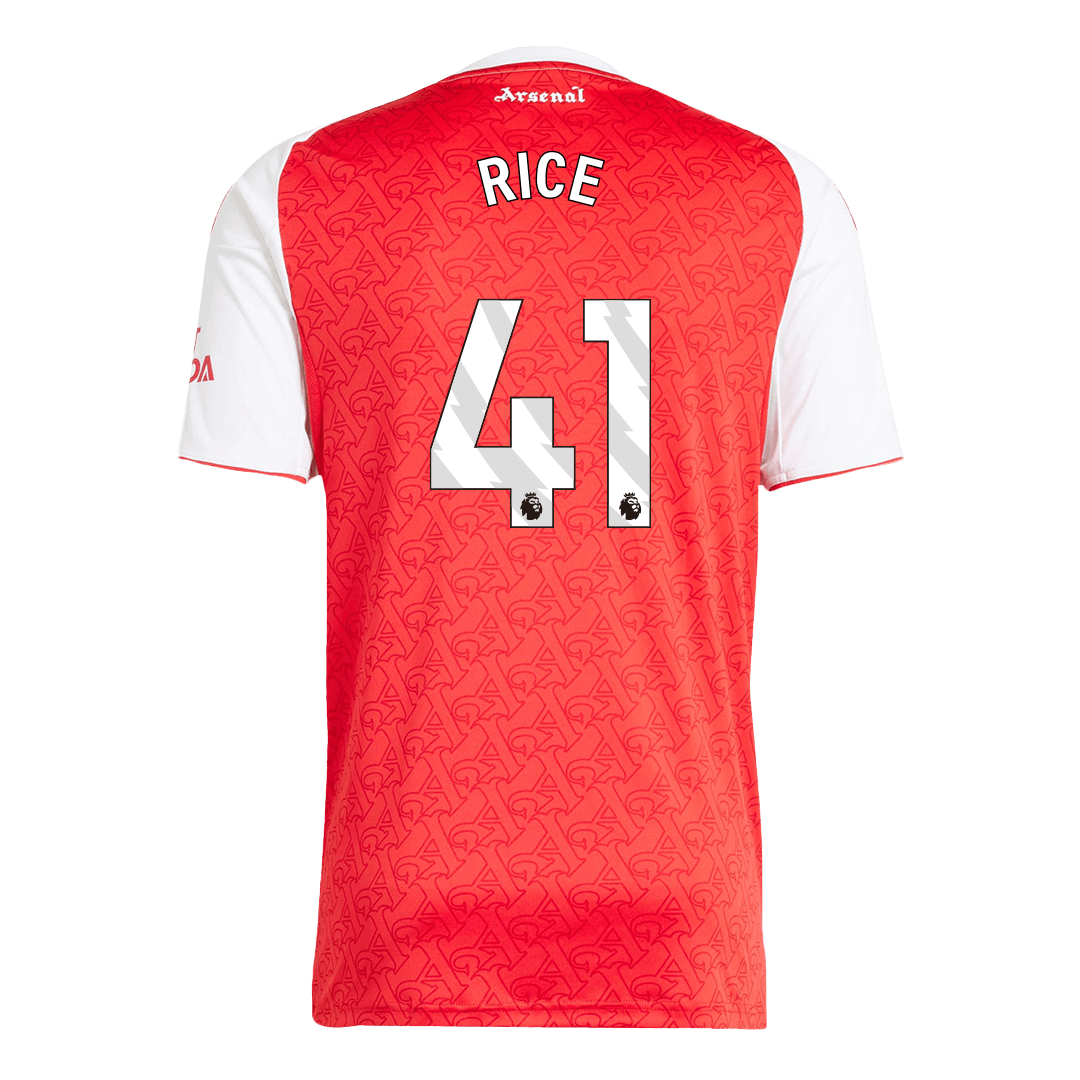 RICE #41 2025/26 Arsenal Soccer Jersey Home Custom Football Shirt Fan Version