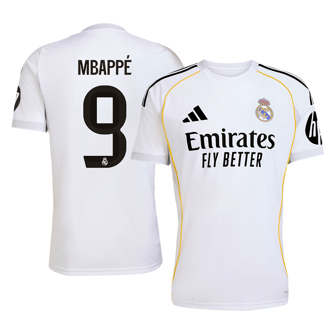 MBAPPÉ #9 2025/26 Real Madrid Soccer Jersey Home Custom Football Shirt Fan Version