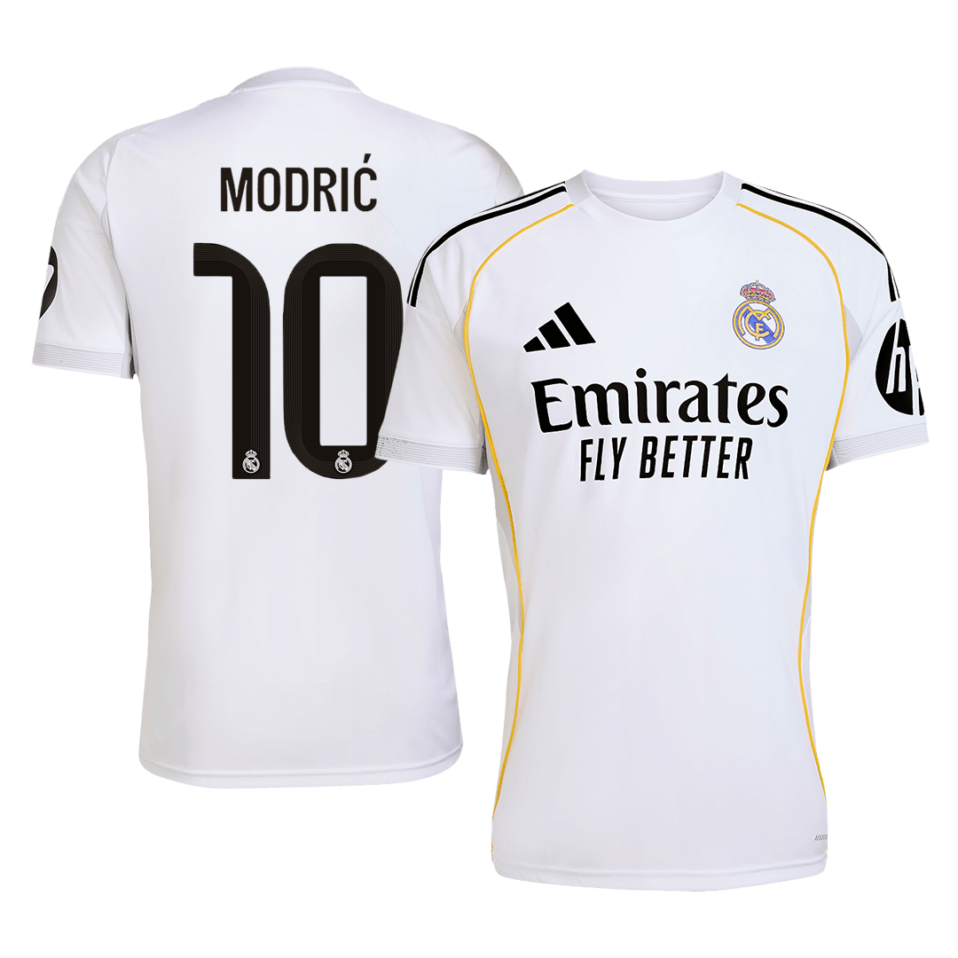 MODRIĆ #10 2025/26 Real Madrid Soccer Jersey Home Custom Football Shirt Fan Version