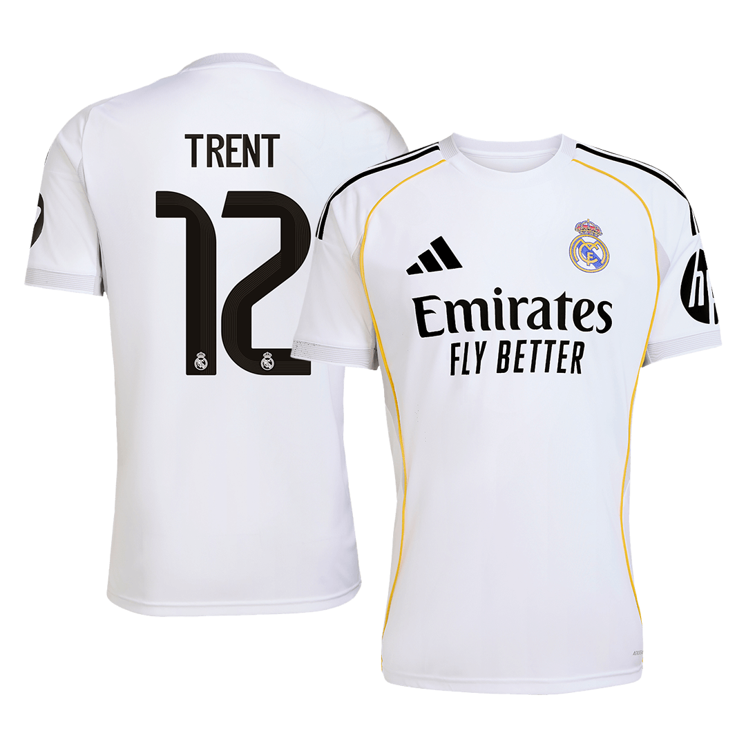 TRENT #12 2025/26 Real Madrid Soccer Jersey Home Custom Football Shirt Fan Version