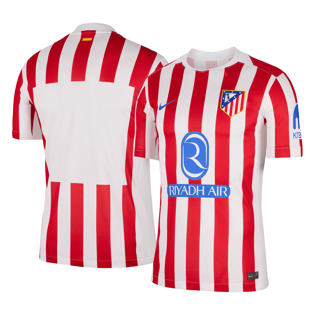 2025/26 Atletico Madrid Soccer Jersey Home Custom Football Shirt Fan Version