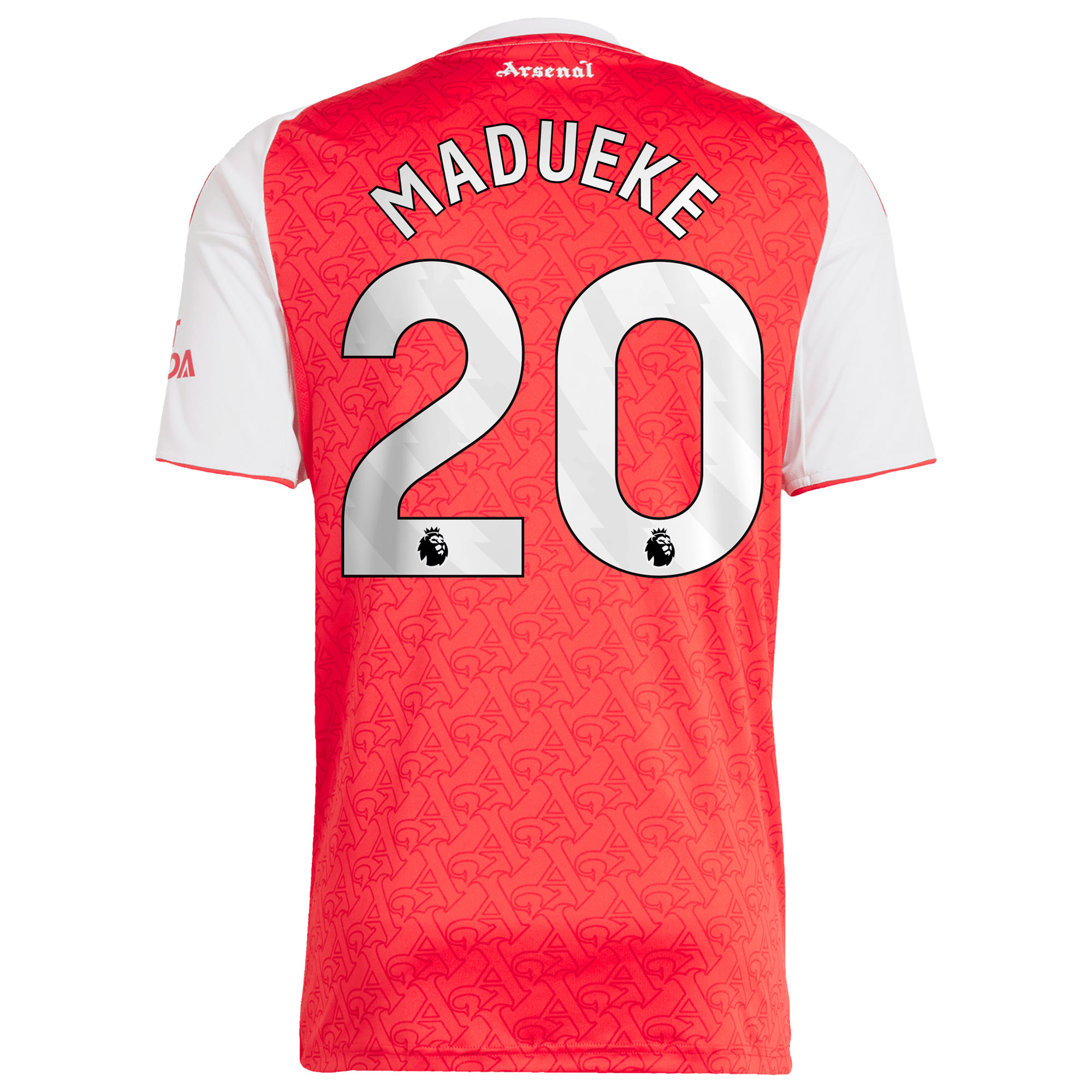 Madueke 20 2025/26 Arsenal Soccer Jersey Home Custom Football Shirt Fan Version