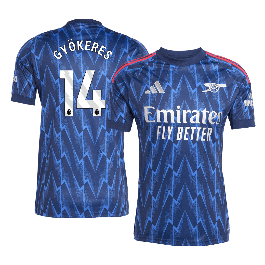 GYÖKERES #14 2025/26 Arsenal Soccer Jersey Away Custom Football Shirt Fan Version