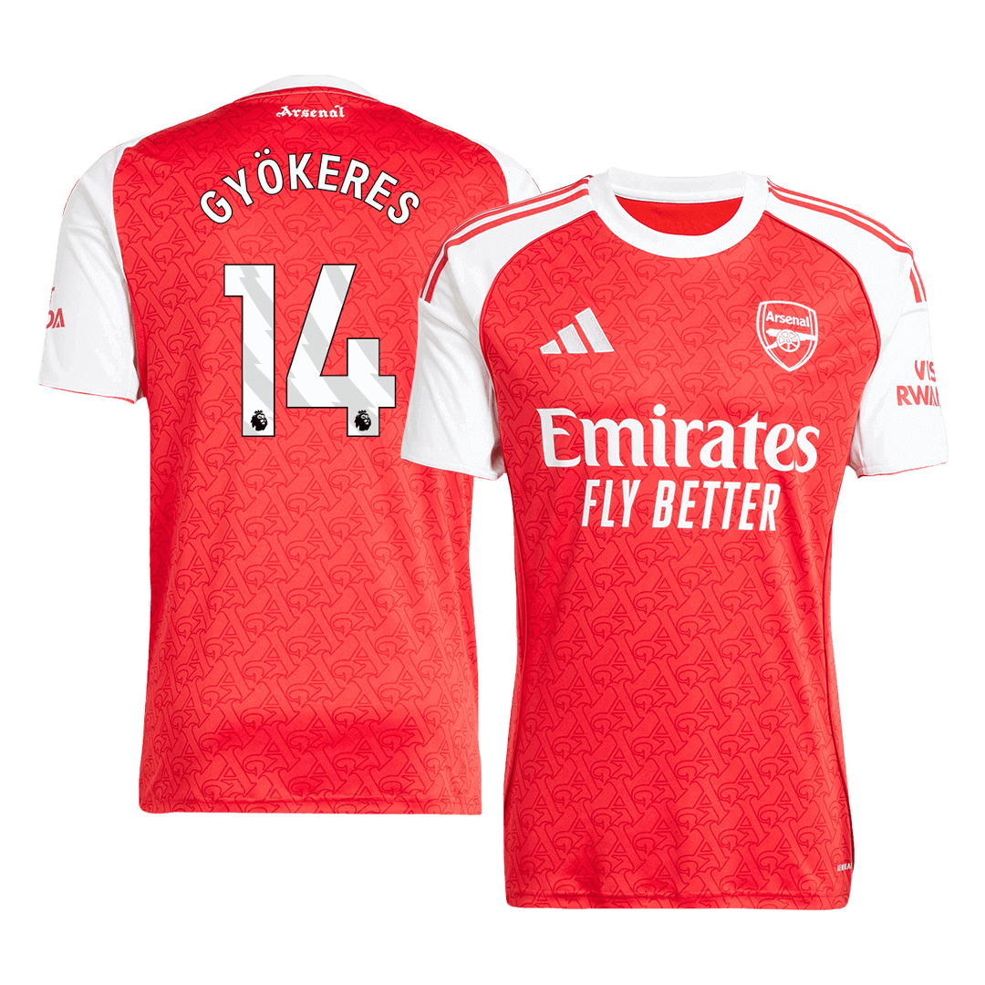 GYÖKERES #14 2025/26 Arsenal Soccer Jersey Home Custom Football Shirt Fan Version