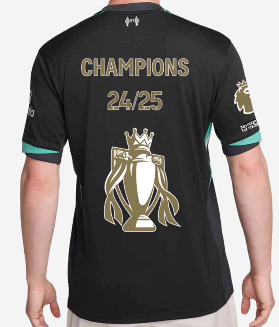 2024/25 Liverpool CHAMPIONS Soccer Jersey Away Custom Football Shirt Fan Version