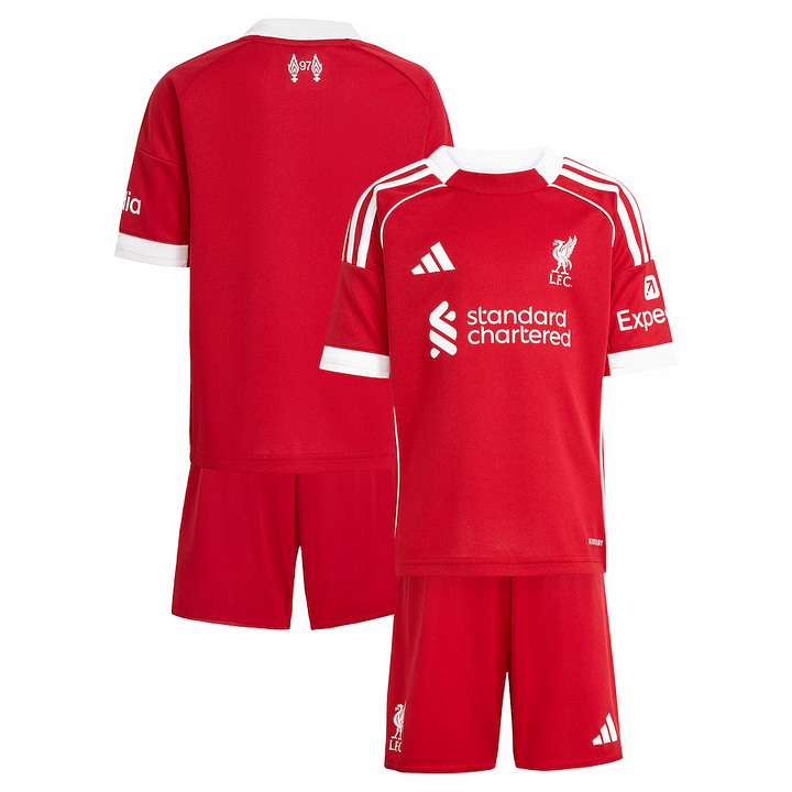 25/26 Liverpool Home Football Shirt Kids Kits Size