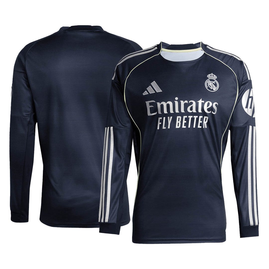 2025/26 Real Madrid Long Sleeves Jersey Away Custom Football Shirt
