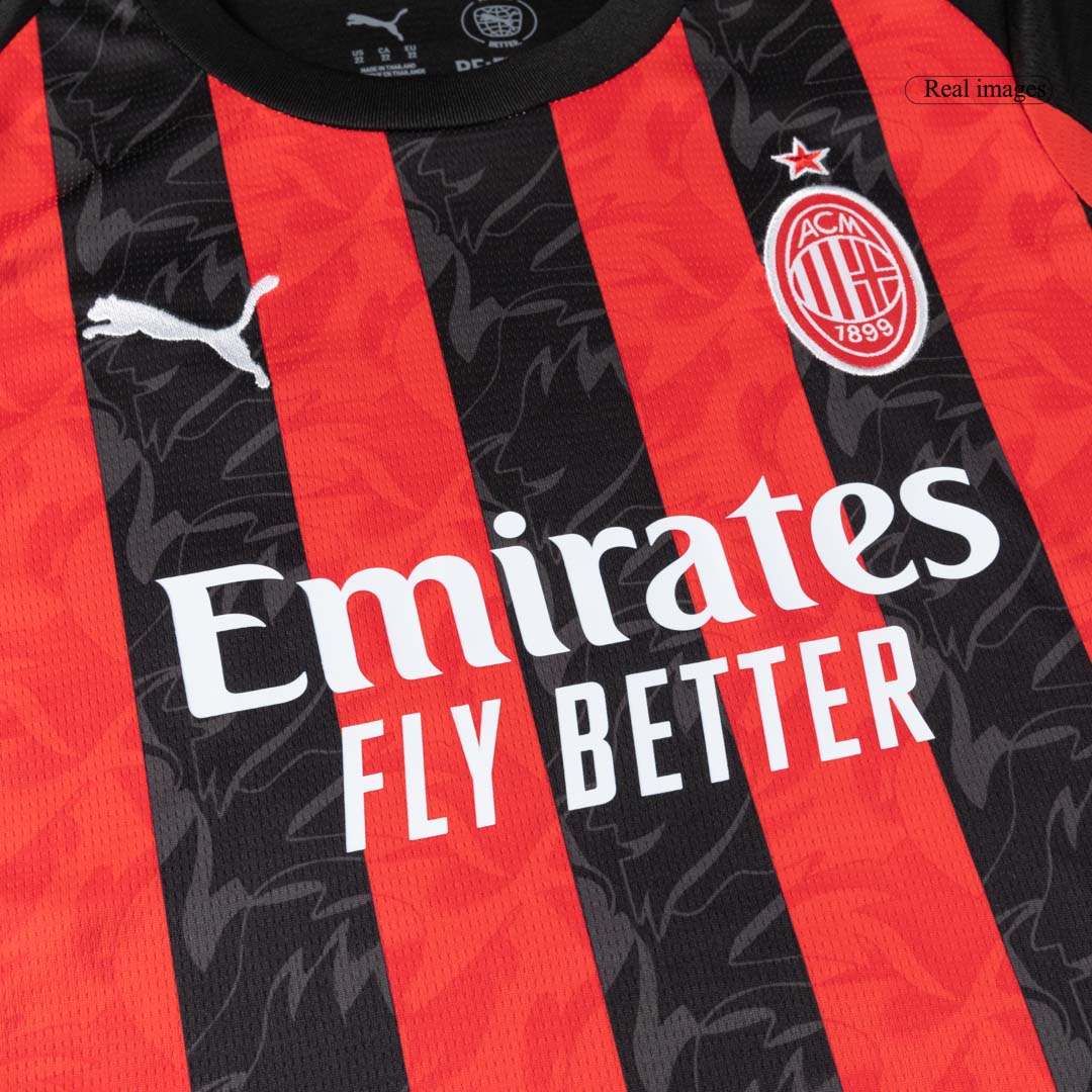 2025/26 AC Milan Kids Home Full Soccer Kits Football Shirt