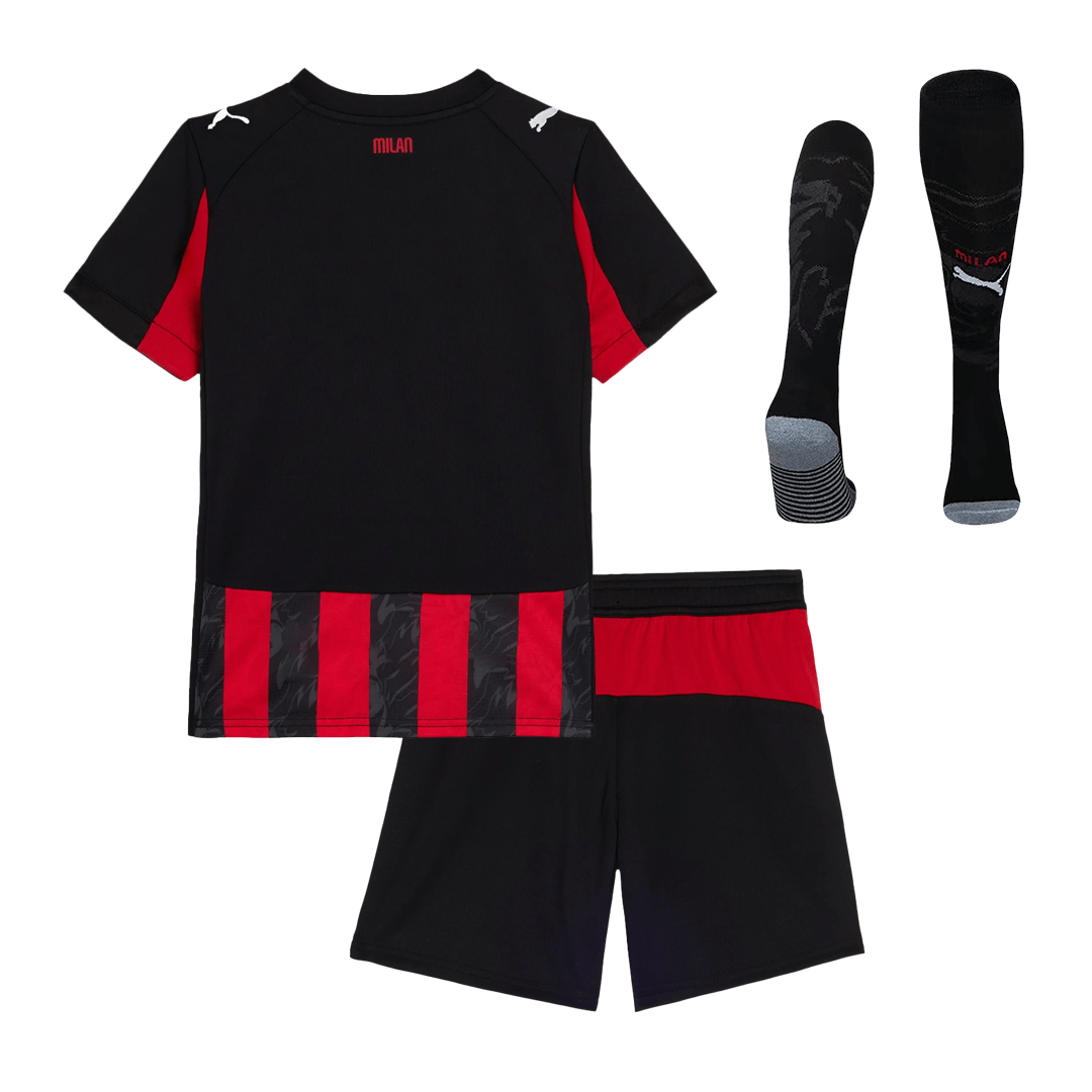 2025/26 AC Milan Kids Home Full Soccer Kits Football Shirt