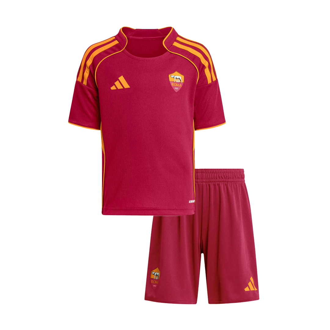 2025/26 Roma Kids Home Full Soccer Kits Football Shirt