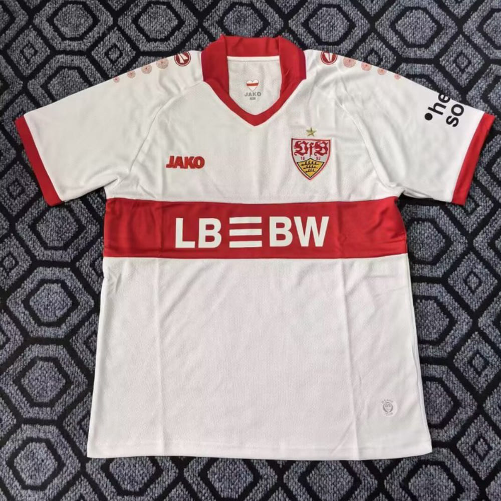 2025/26 VfB Stuttgart Soccer Jersey Home Custom Football Shirt Fan Version