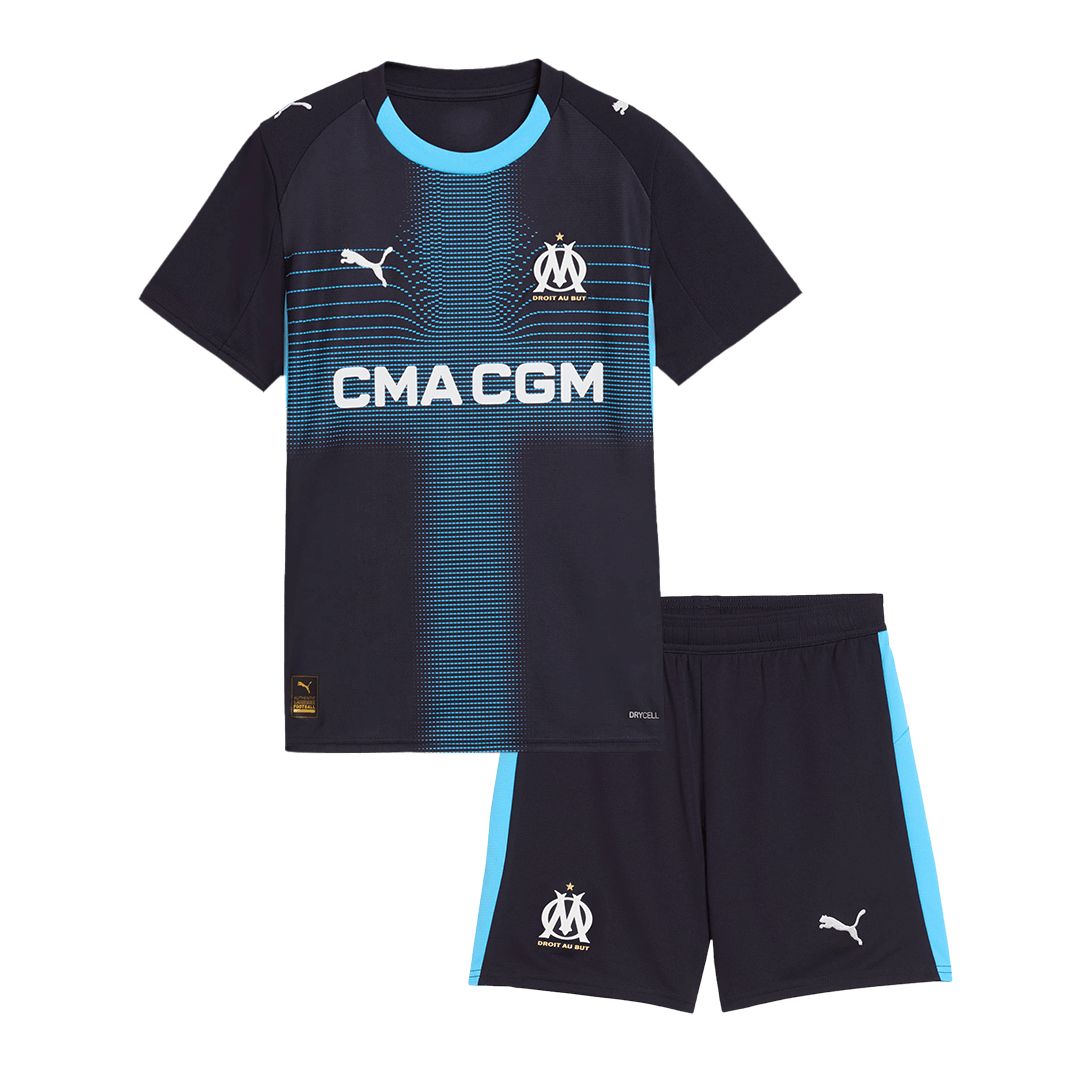 2025/26 Marseille Kids Away Full Soccer Kits Football Shirt