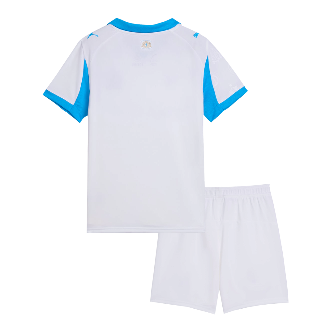 2025/26 Marseille Kids Home Full Soccer Kits Football Shirt