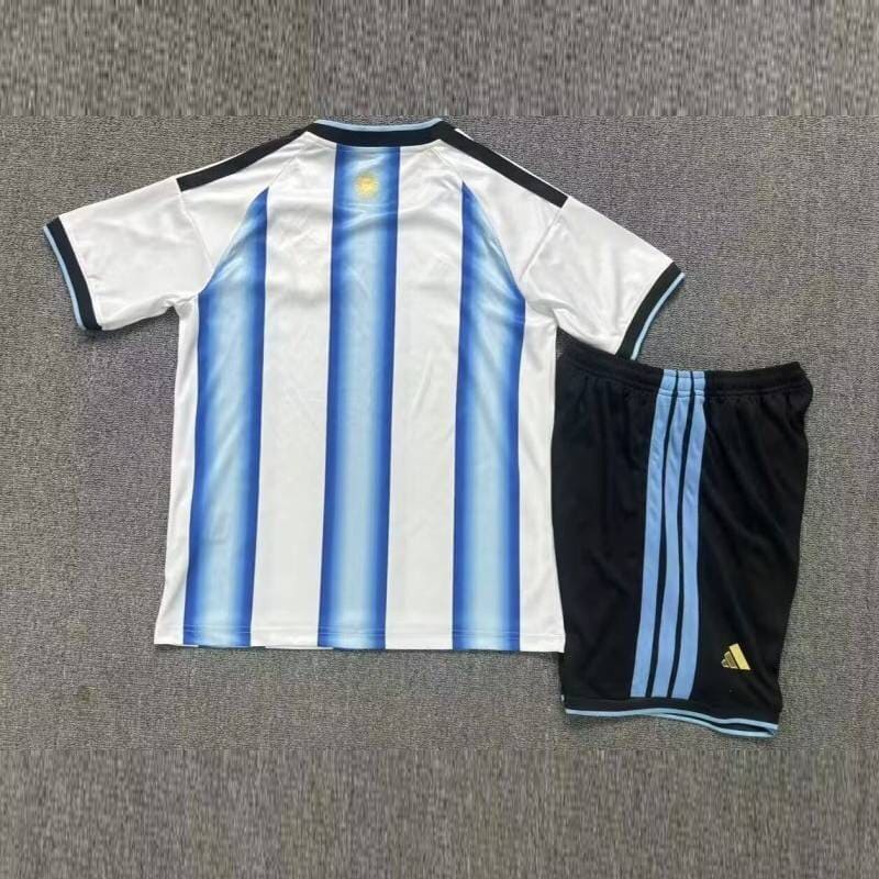 2025 Argentina Kids Home Full Soccer Kits Football Shirt