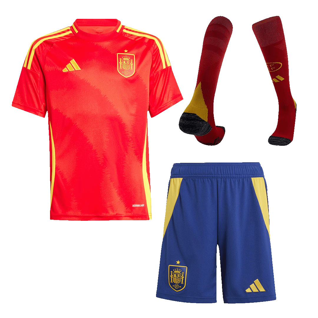 2024 Spain Home Football Shirt Kids Kits