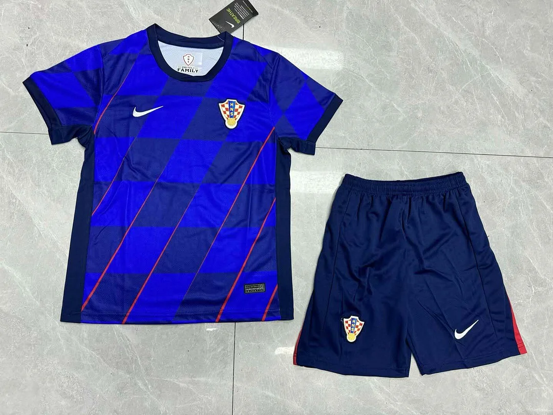 2024 Croatia Away Football Shirt Kids Kits