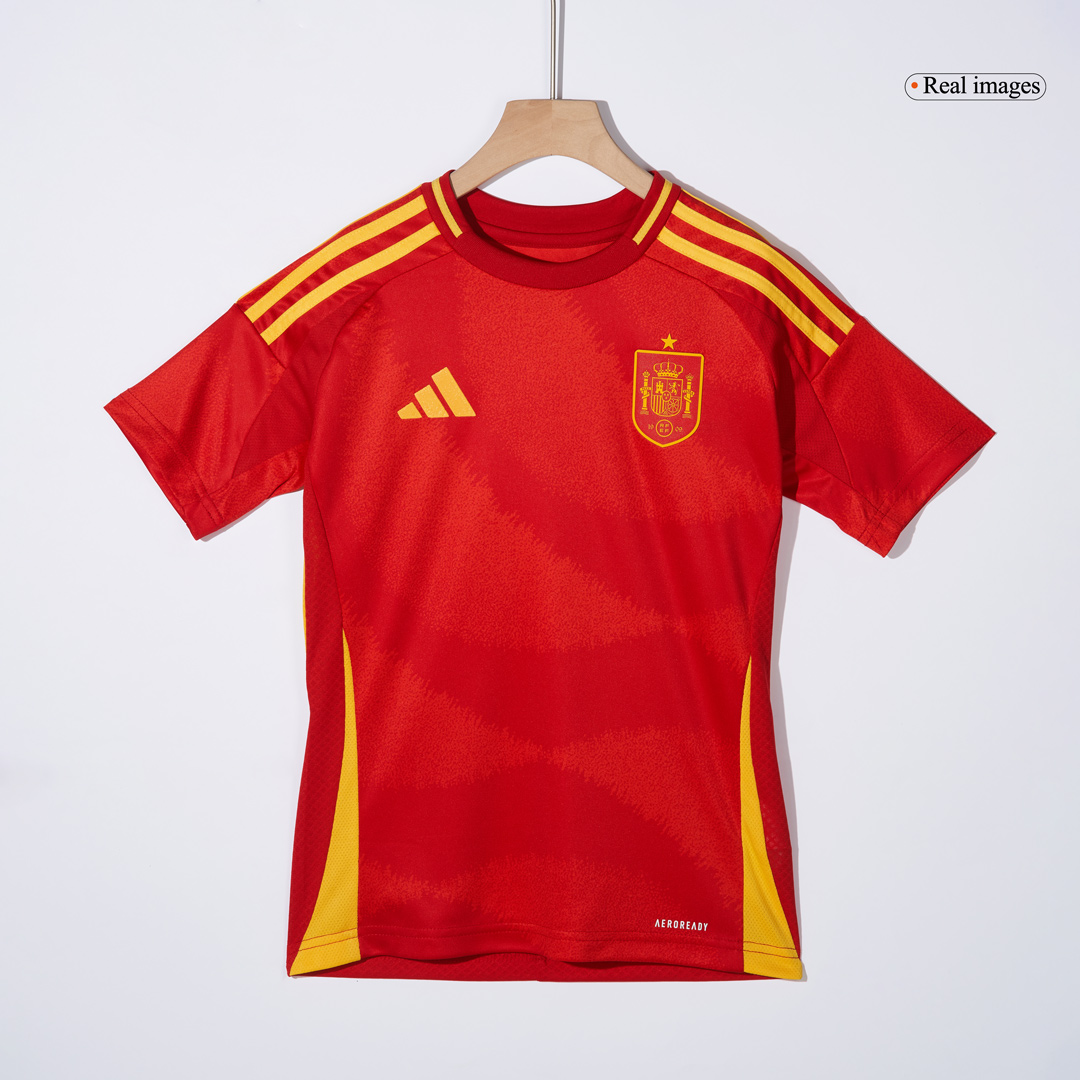 2024 Spain Home Football Shirt Kids Kits