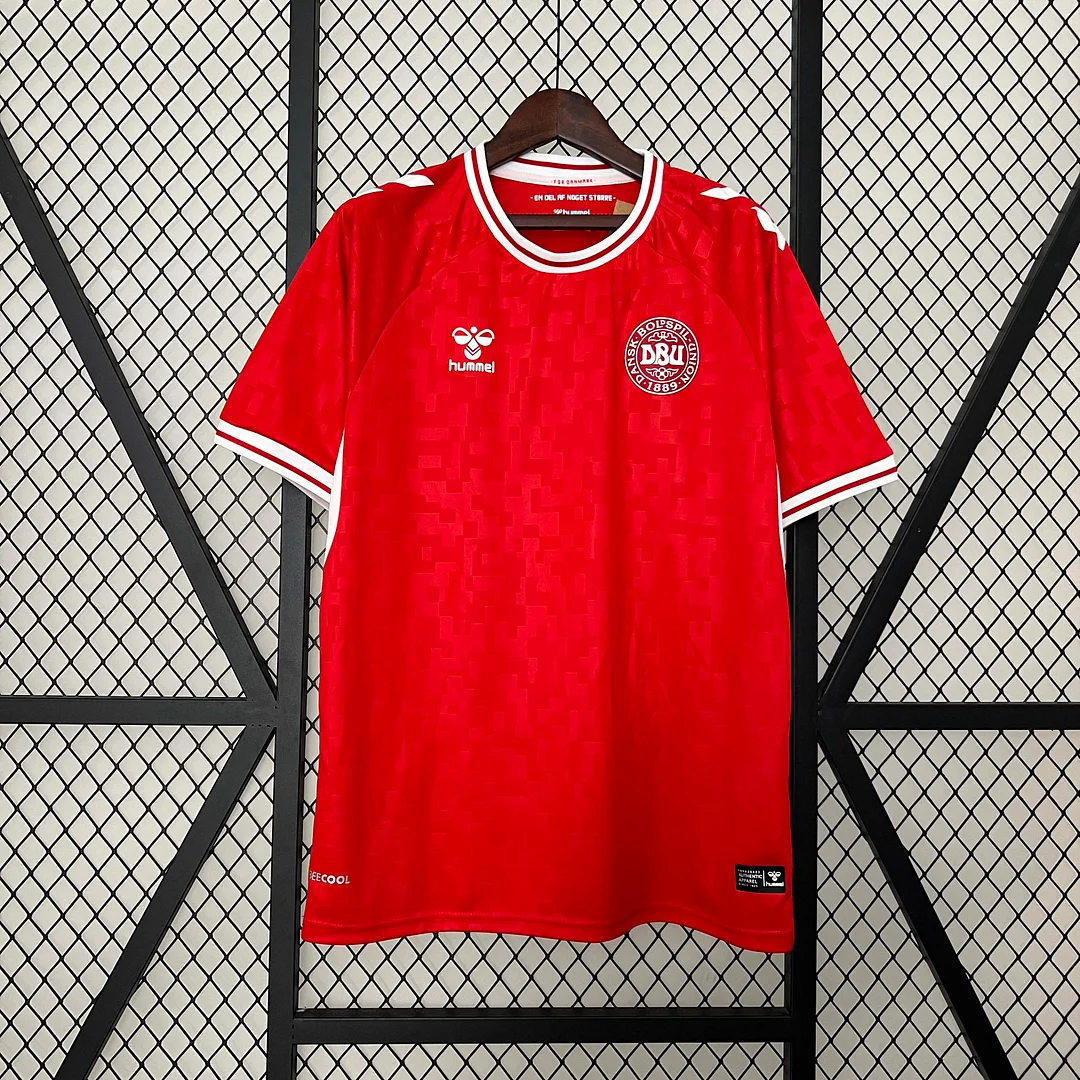 2024 Denmark Soccer Jersey Home Football Shirt Fan version