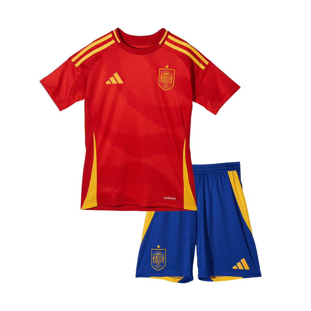 2024 Spain Home Football Shirt Kids Kits