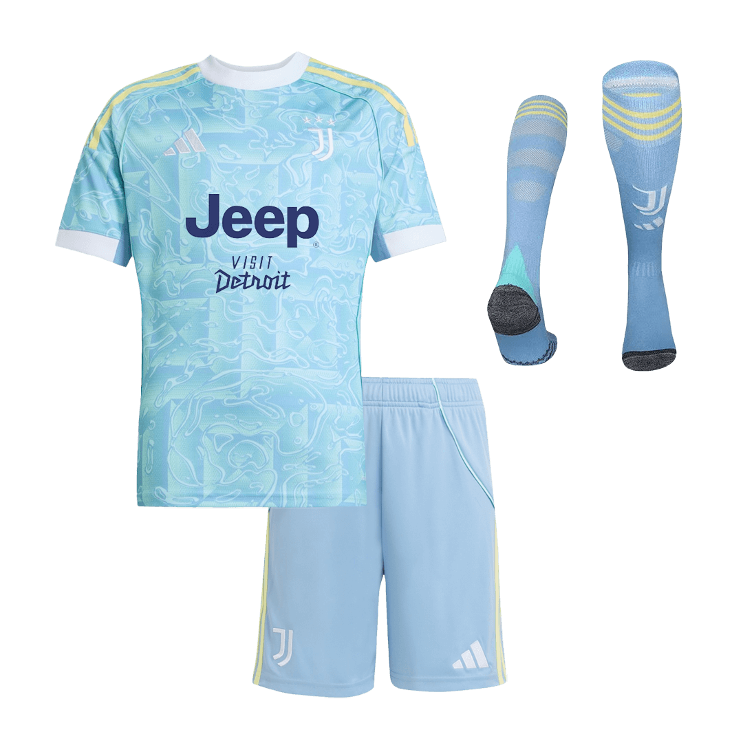 2025/26 Juventus Kids Away Full Soccer Kits Football Shirt