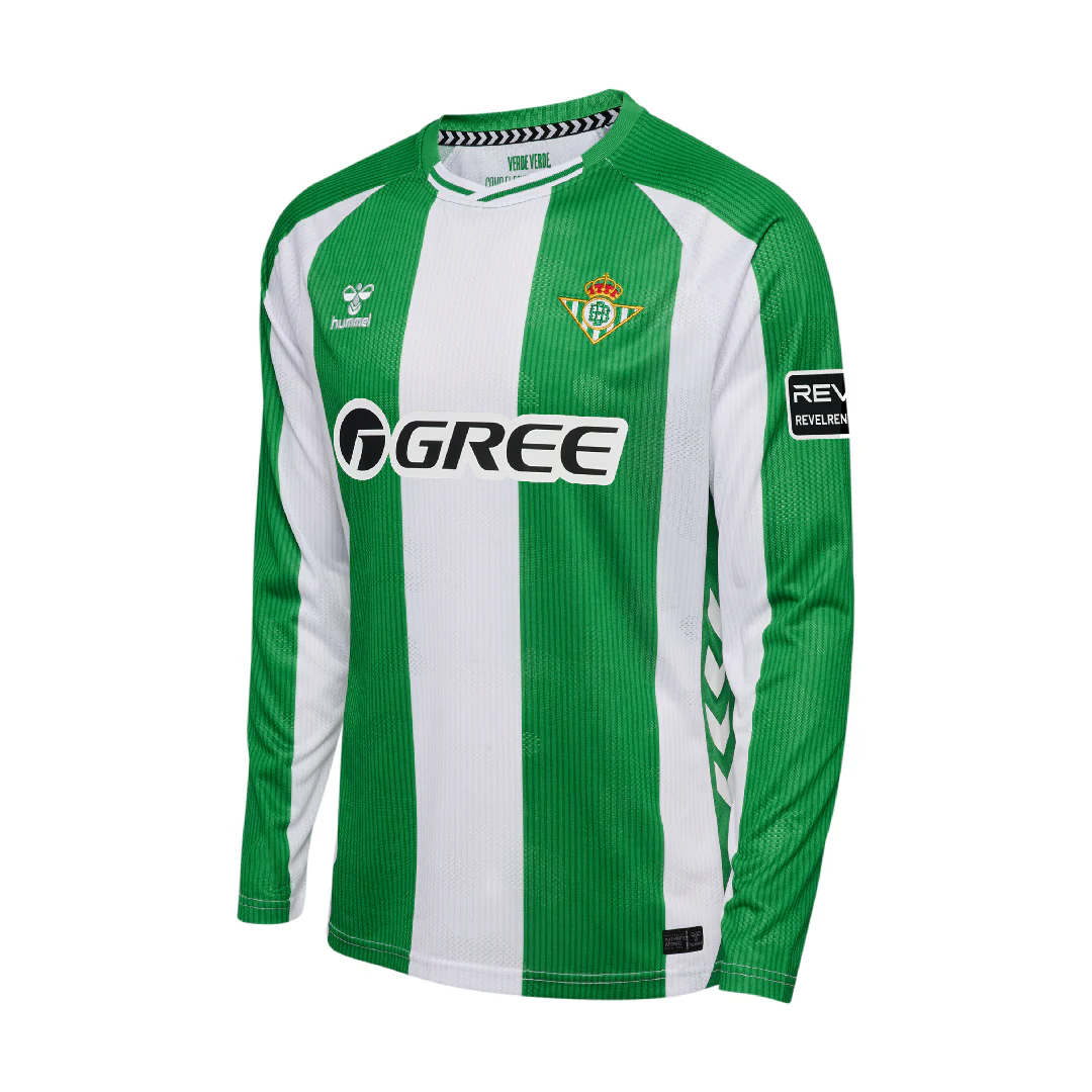 2025/26 Real Betis Long Sleeves Jersey Home Custom Football Shirt