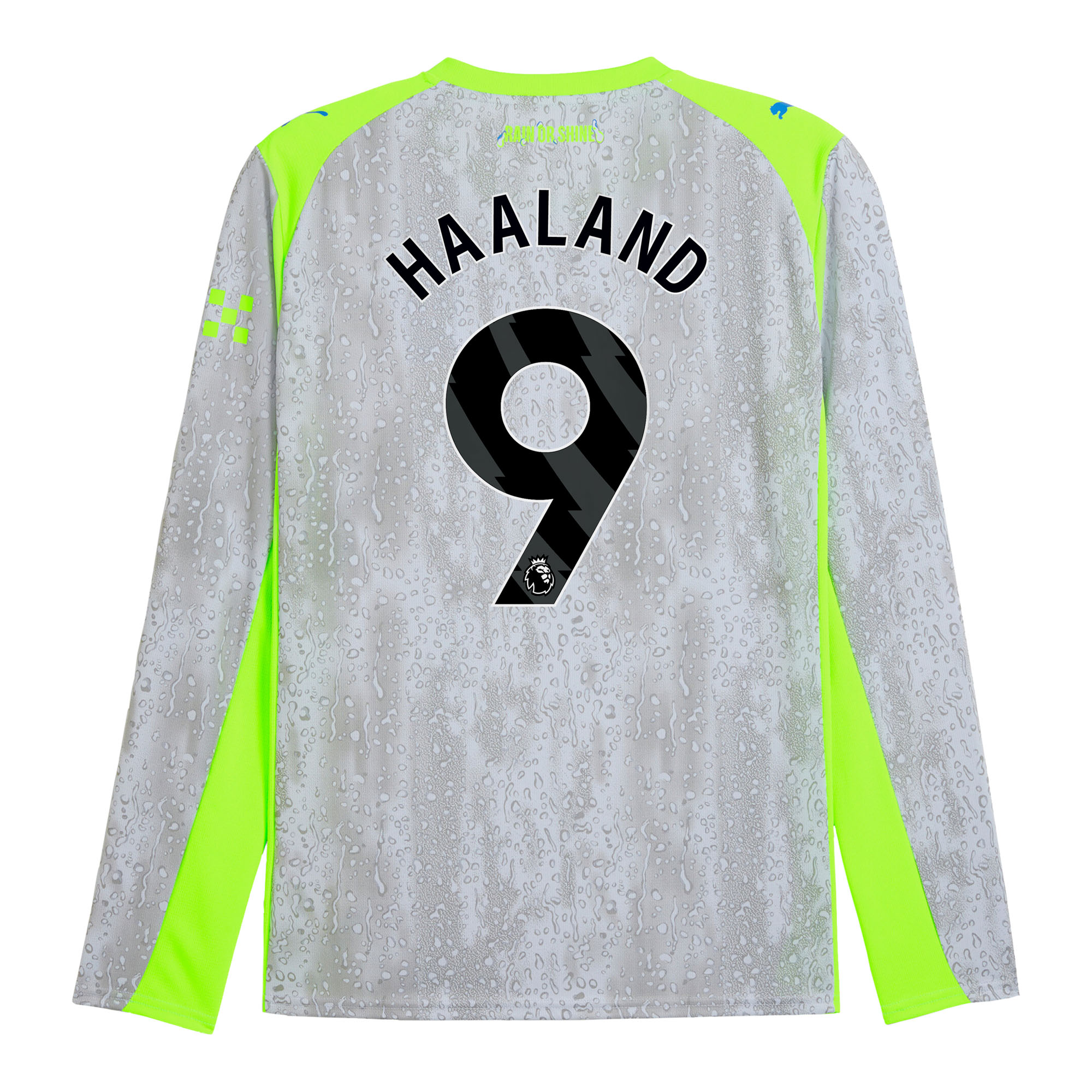 Erling Haaland #9 2025/26 Manchester City Long Sleeves Soccer Jersey Third Away Custom Football Shirt