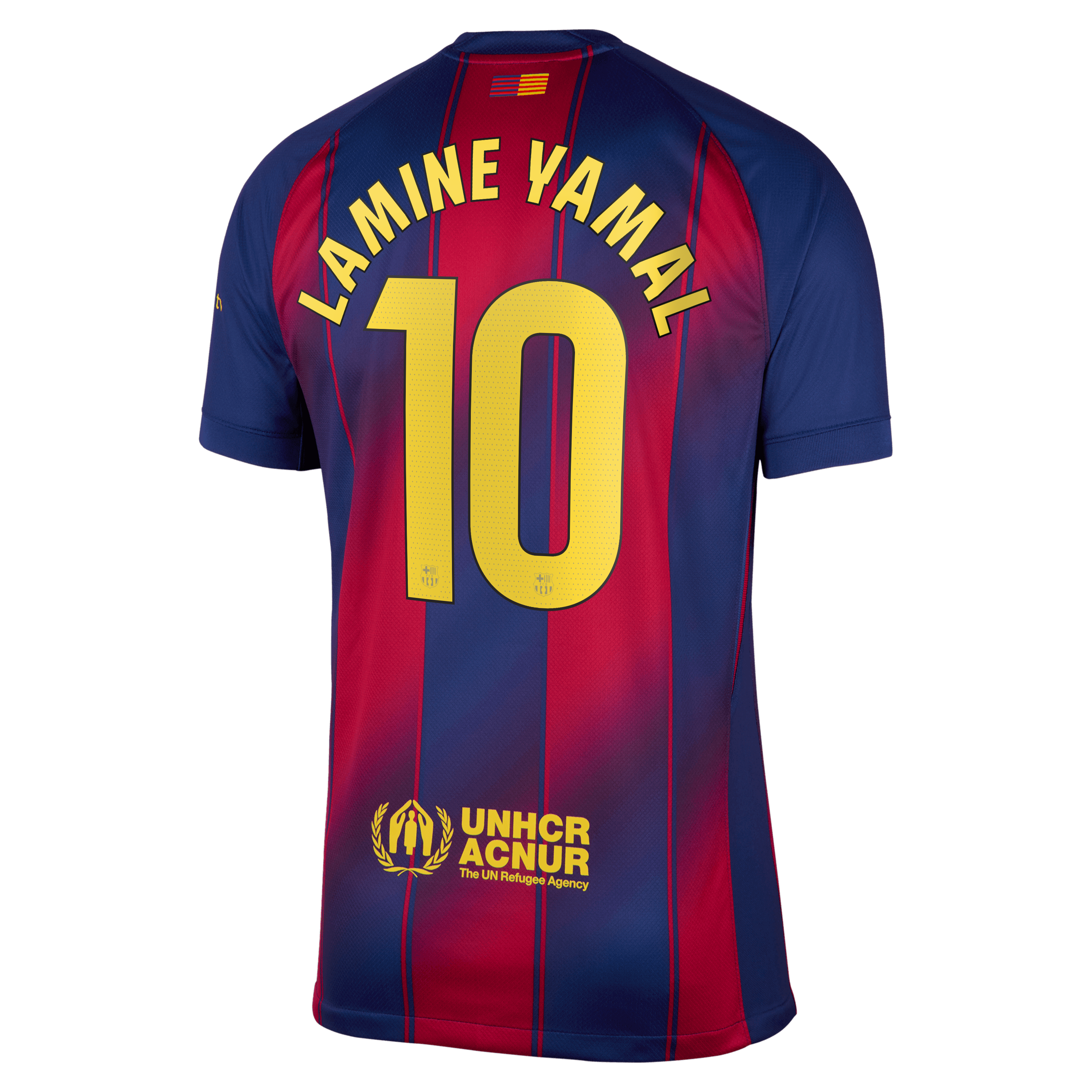 Lamine Yamal #10 2025/26 Barcelona Soccer Jersey Home Custom Football Shirt Fan Version