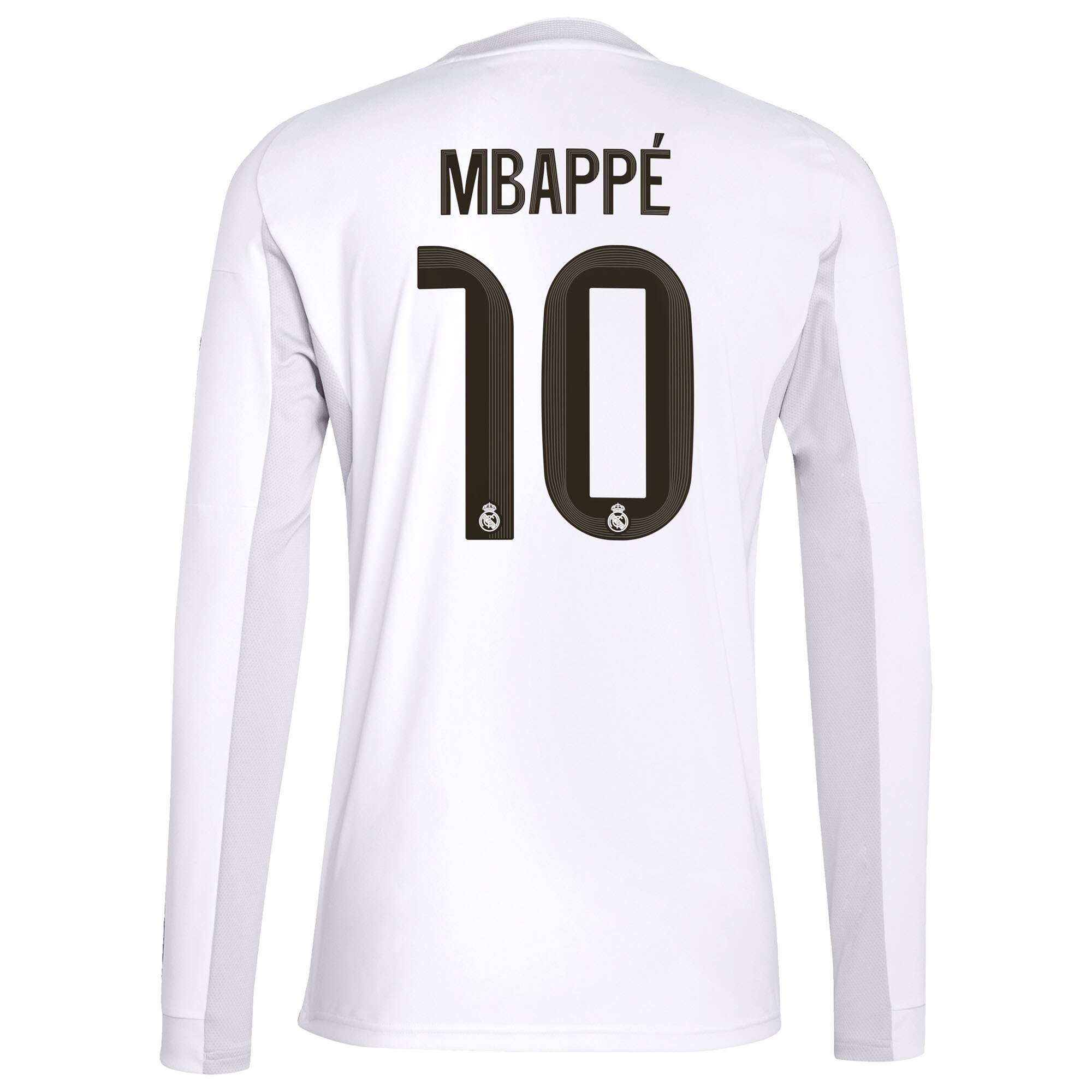 MBAPPÉ #10 2025/26 Real Madrid Long Sleeves Soccer Jersey Home Custom Football Shirt
