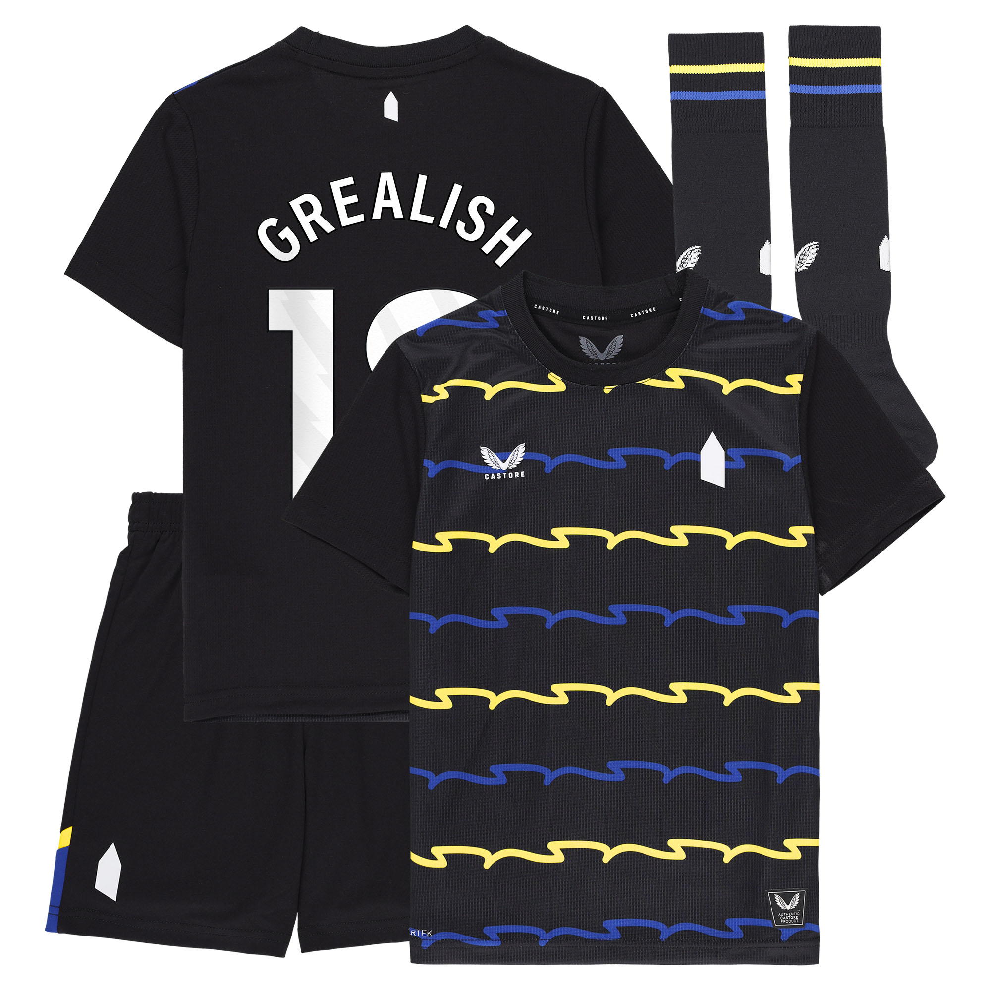 GREALISH #18 2025/26 Everton Third Away Kids Kits Full Soccer Football Shirt