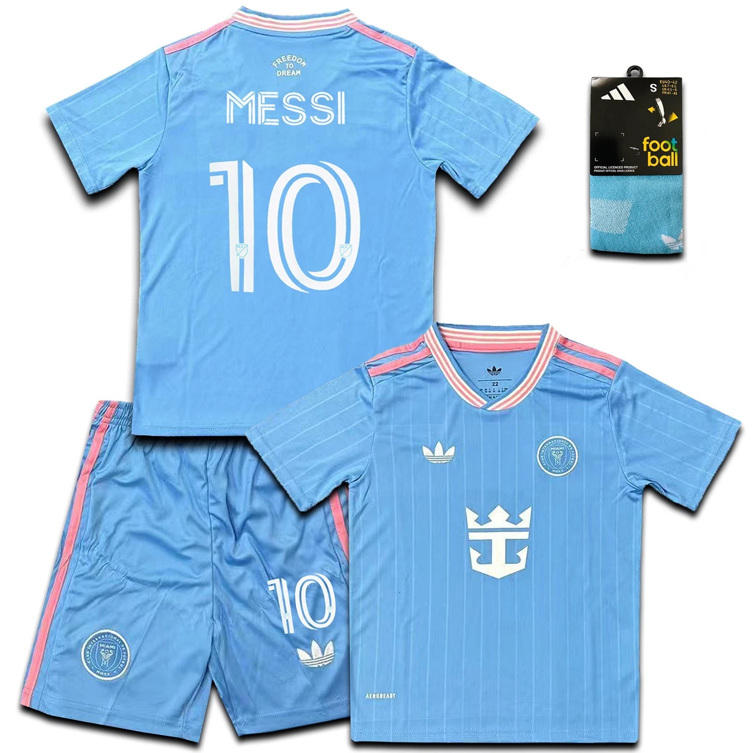 MESSI #10 Inter Miami CF Third Away Kids Kits Full Soccer Football Shirt
