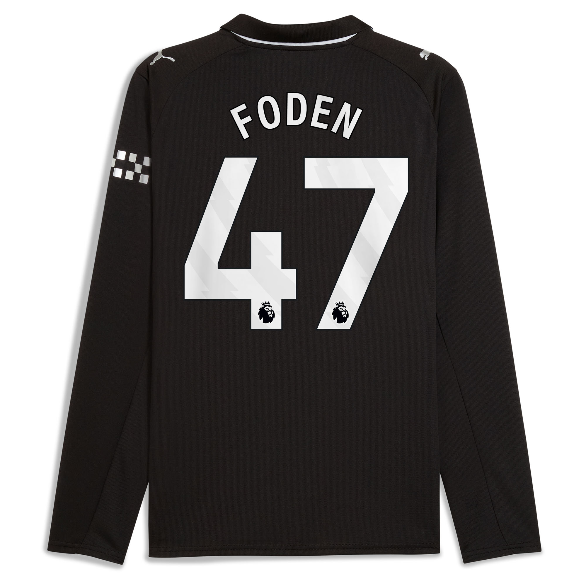 FODEN #47 2025/26 Manchester City Long Sleeves Soccer Jersey Away Custom Football Shirt