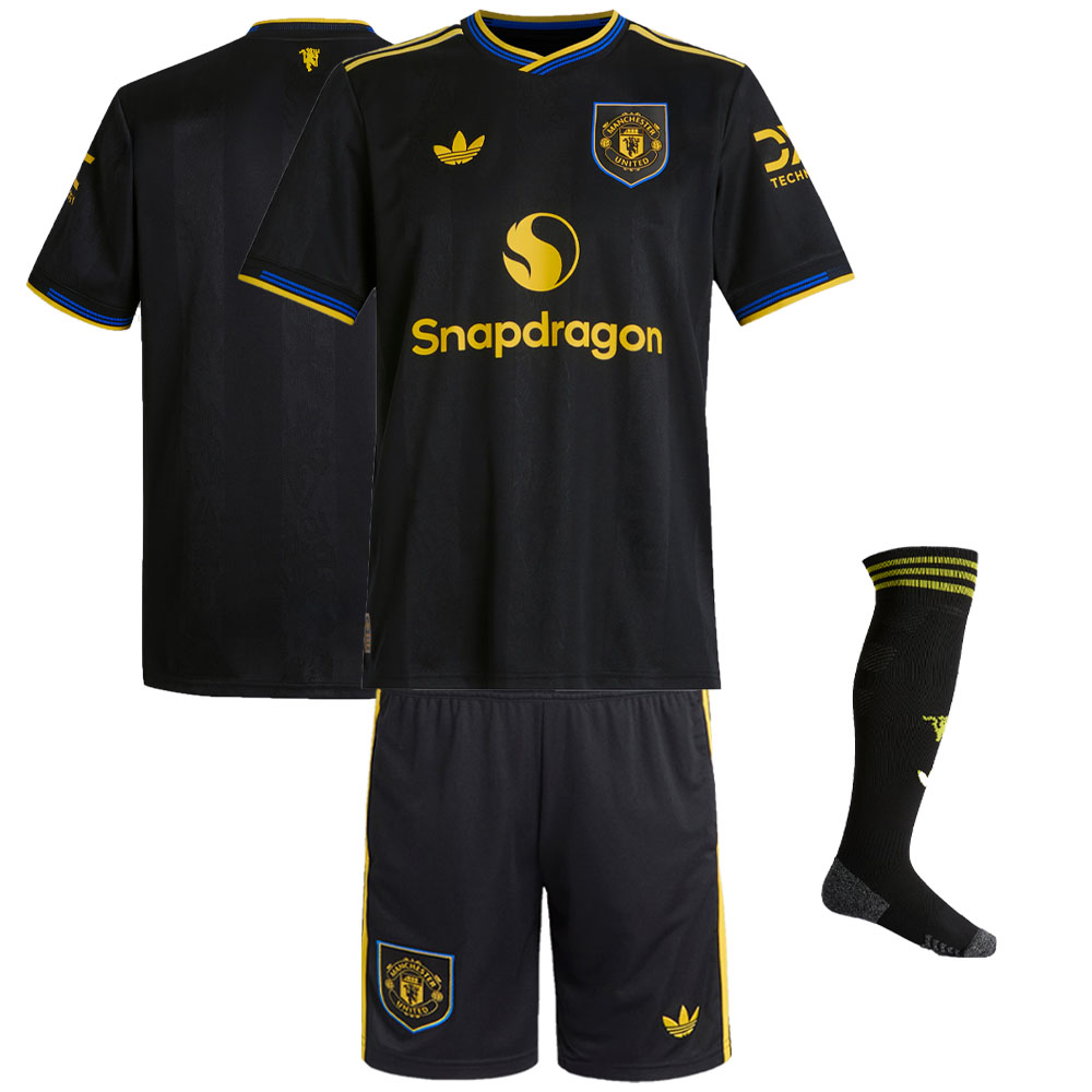 2025/26 Manchester United Kids & Adults Third Away Full Soccer Kits Football Shirt