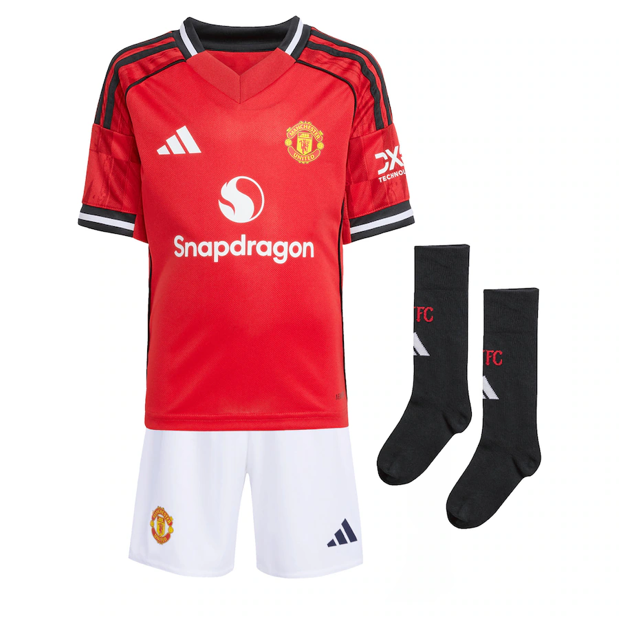 2025/26 Manchester United Home Kids Kits Football Shirt