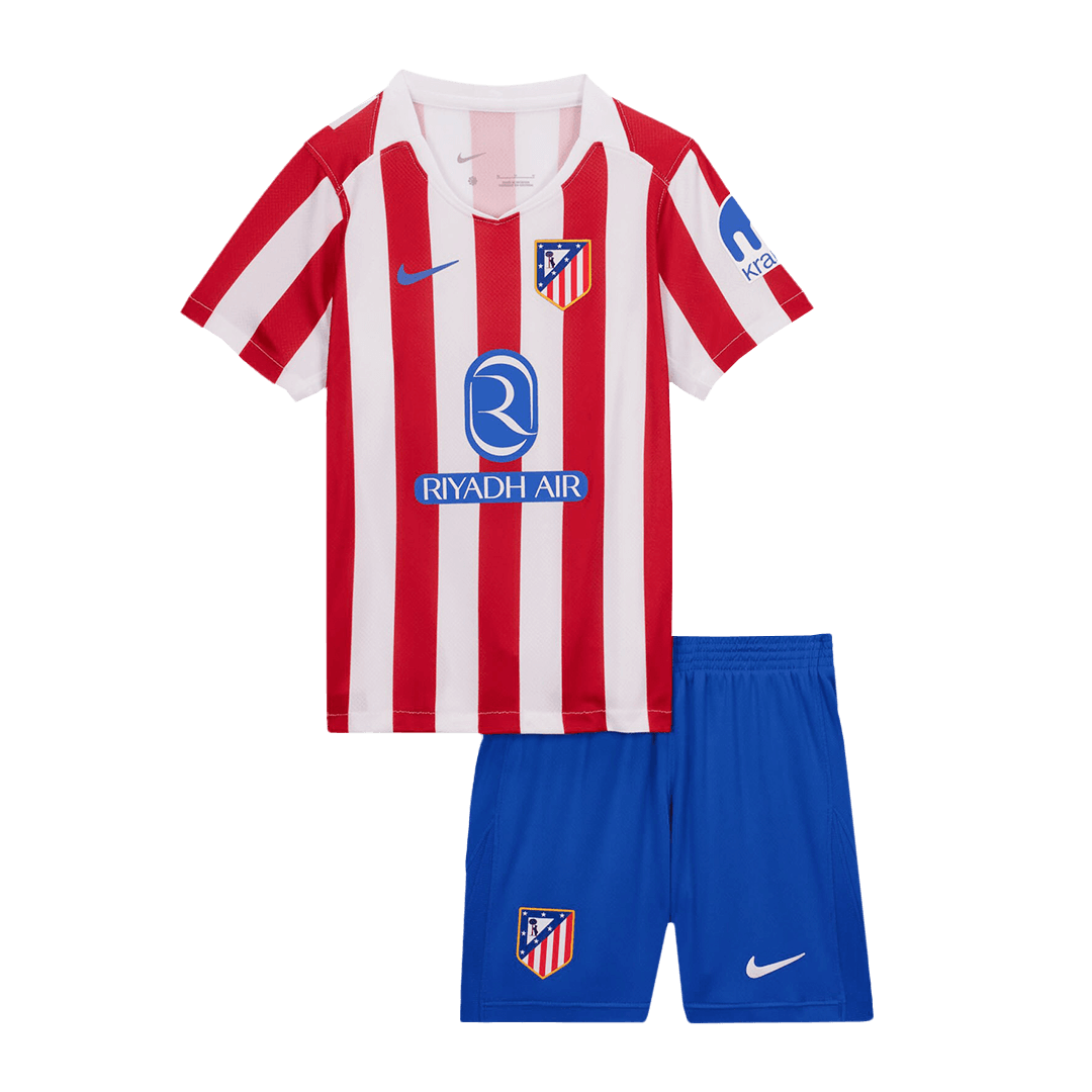 2025/26 Atletico Madrid Kids Home Full Soccer Kits Football Shirt