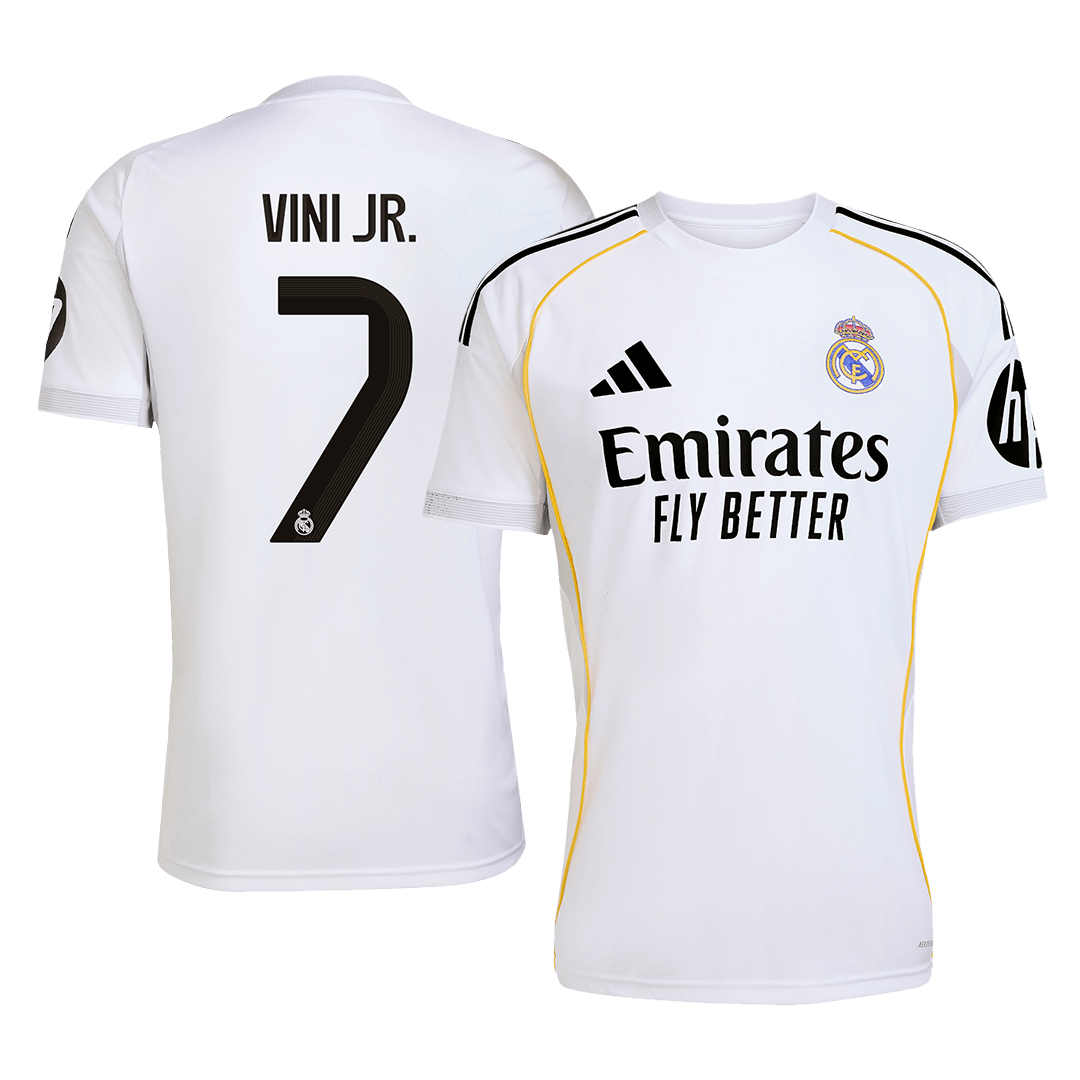 VINI JR. #7 2025/26 Real Madrid Soccer Jersey Home Custom Football Shirt Fan Version