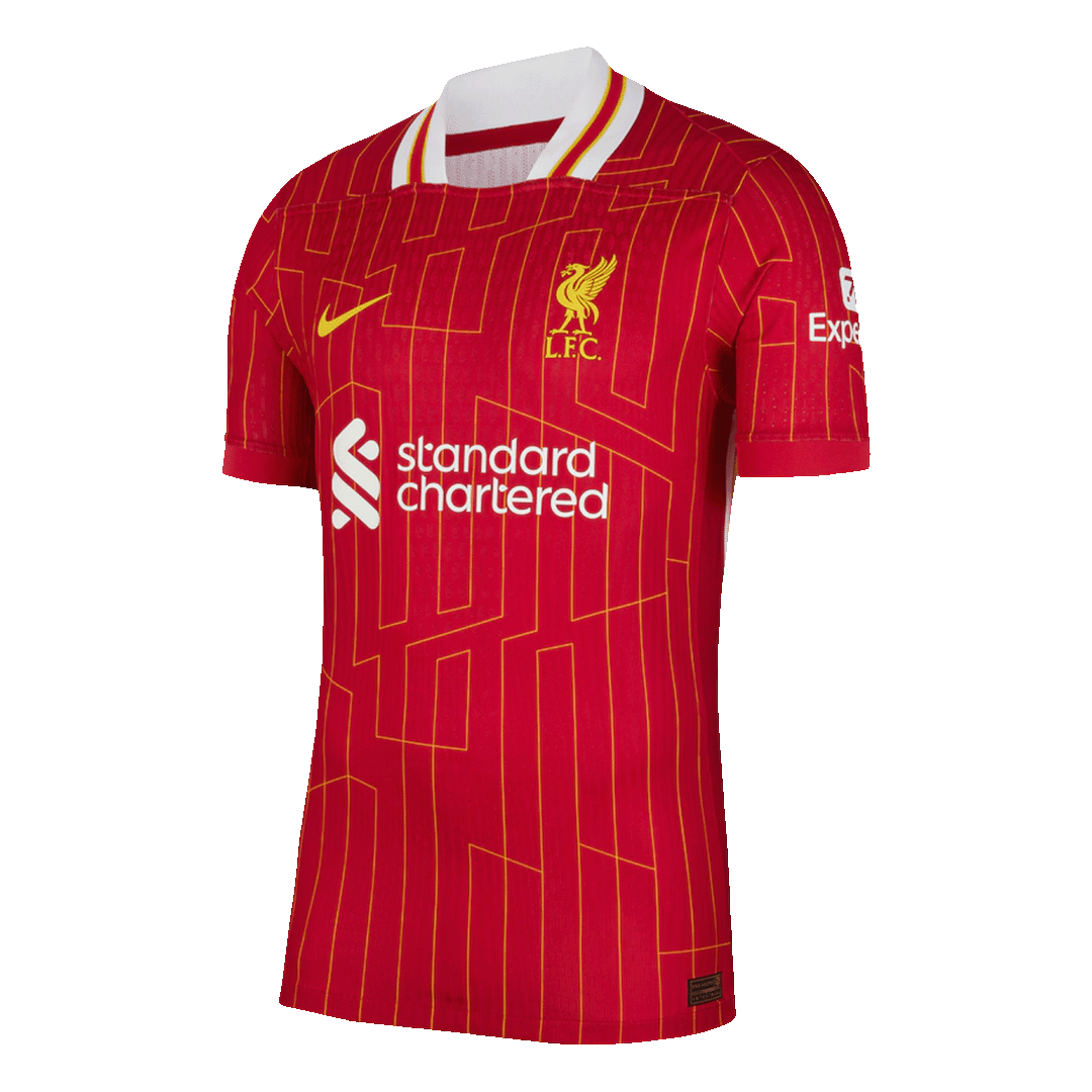 CHAMPIONS #20 2024/25 Liverpool Soccer Jersey Home Custom Football Shirt Fan Version