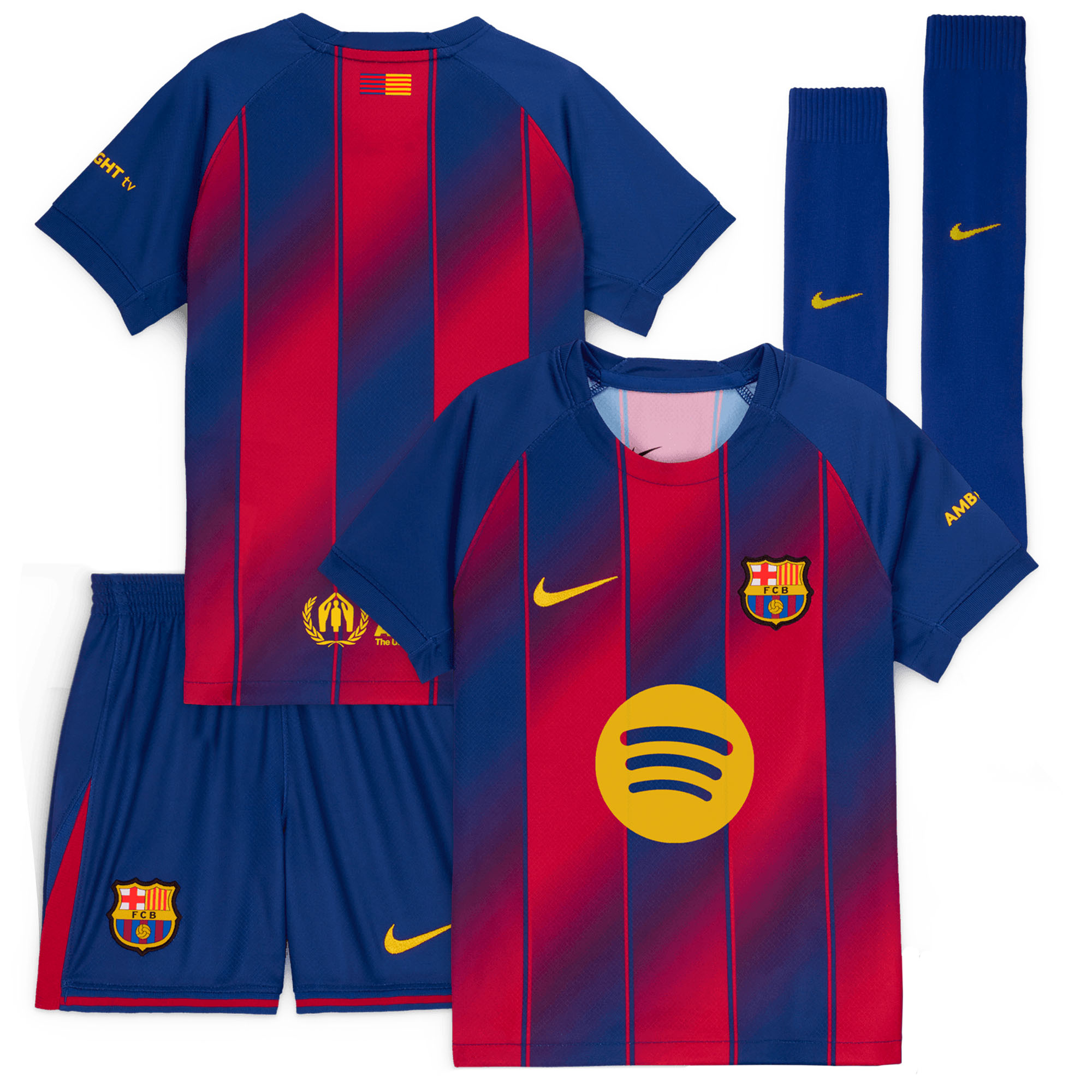 2025/26 Barcelona Kids Home Full Soccer Kits Football Shirt