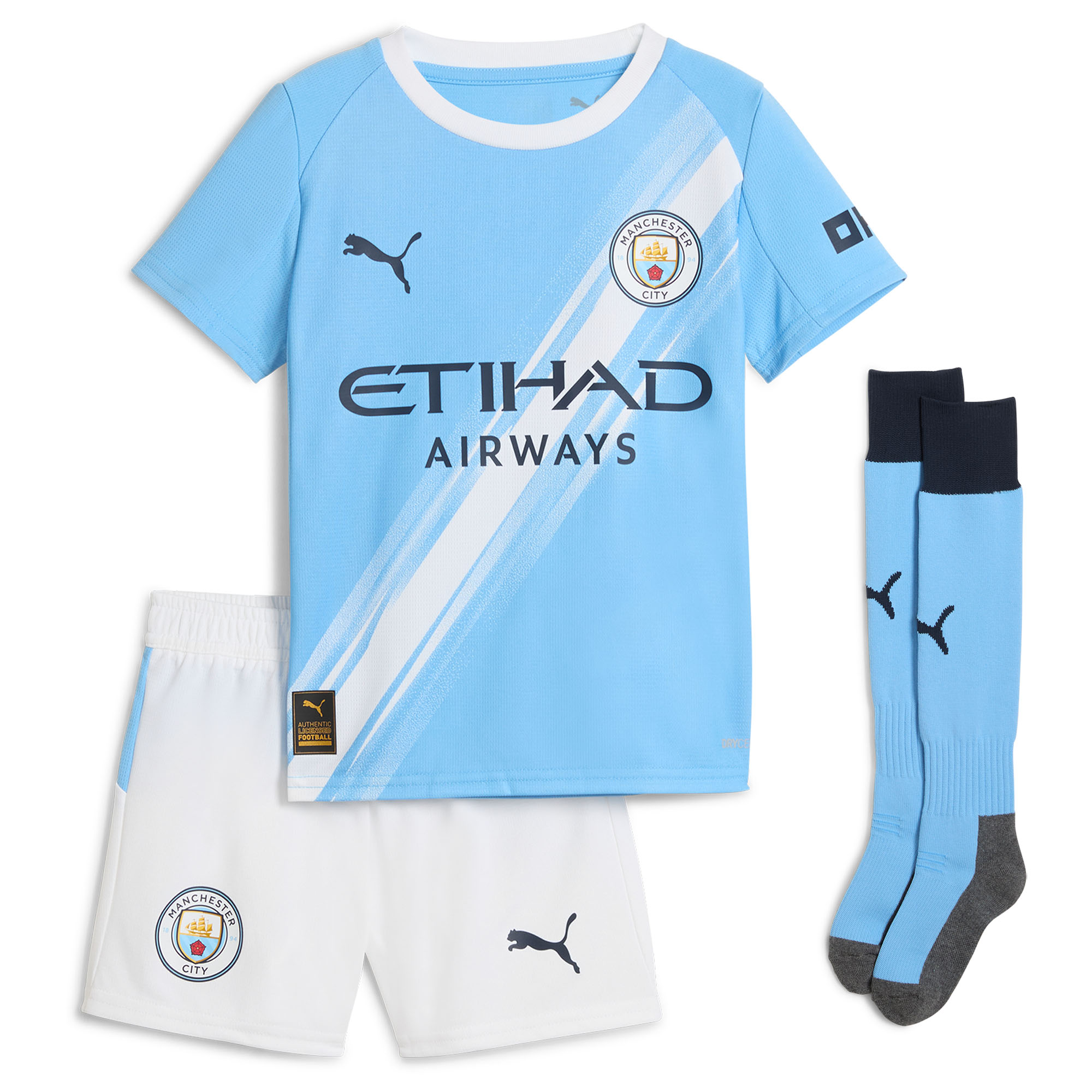 2025/26 Manchester City Kids Home Full Soccer Kits Football Shirt