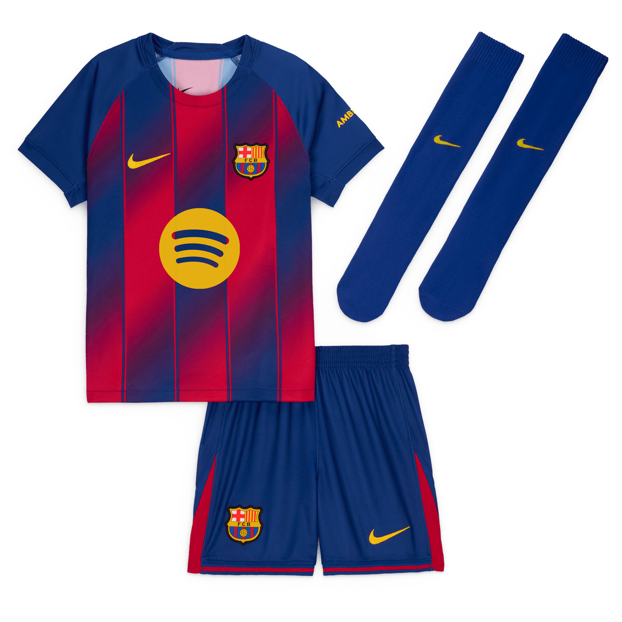 2025/26 Barcelona Kids Home Full Soccer Kits Football Shirt