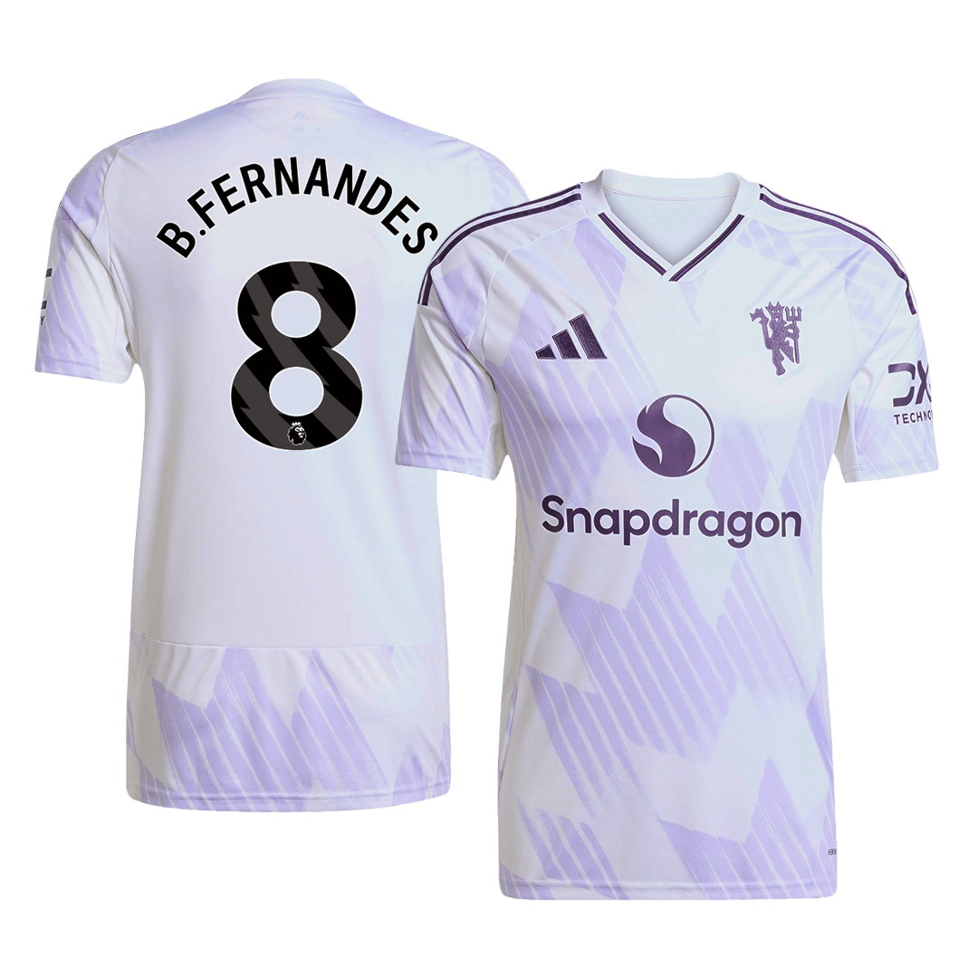 B.FERNANDES #8 2025/26 Manchester United Soccer Jersey Away Custom Football Shirt Fan Version