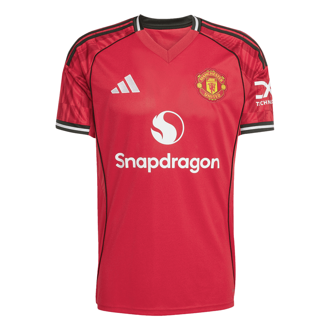 B.FERNANDES #8 2025/26 Manchester United Soccer Jersey Home Custom Football Shirt Fan Version
