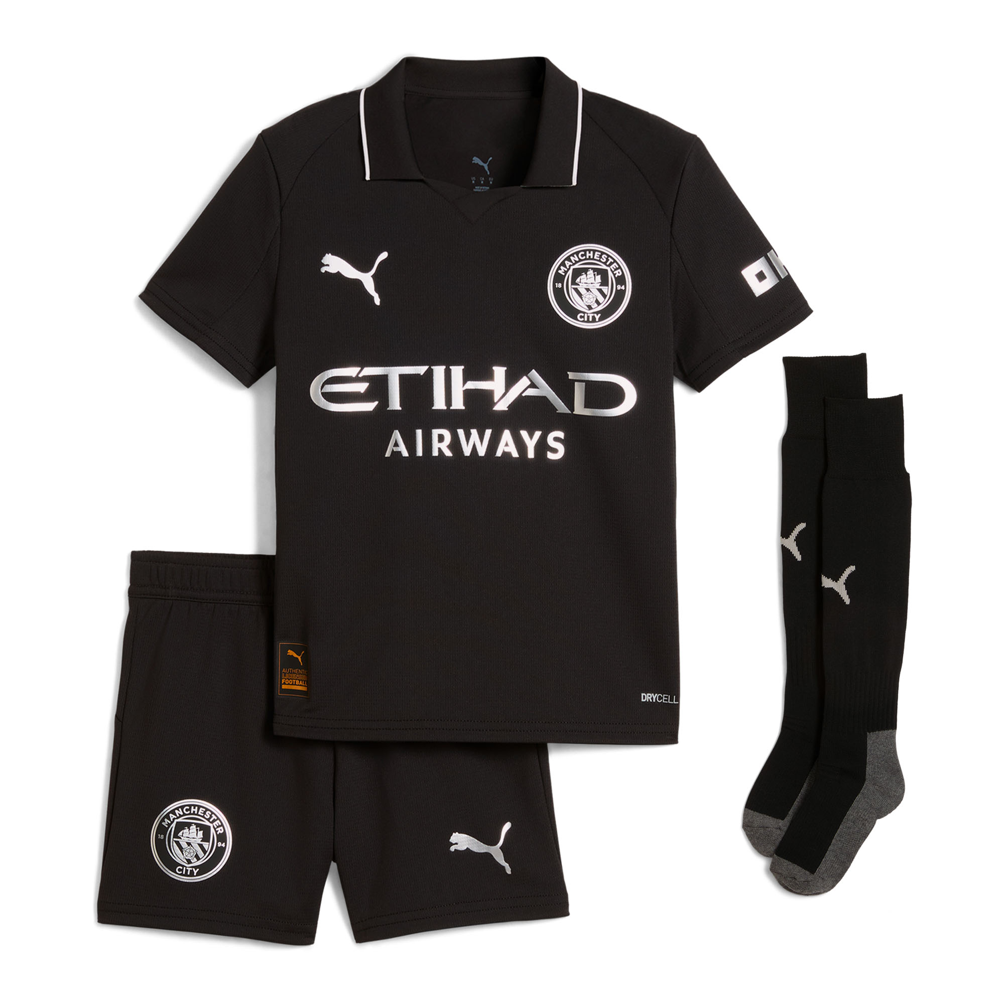 2025/26 Manchester City Kids Away Full Soccer Kits Football Shirt