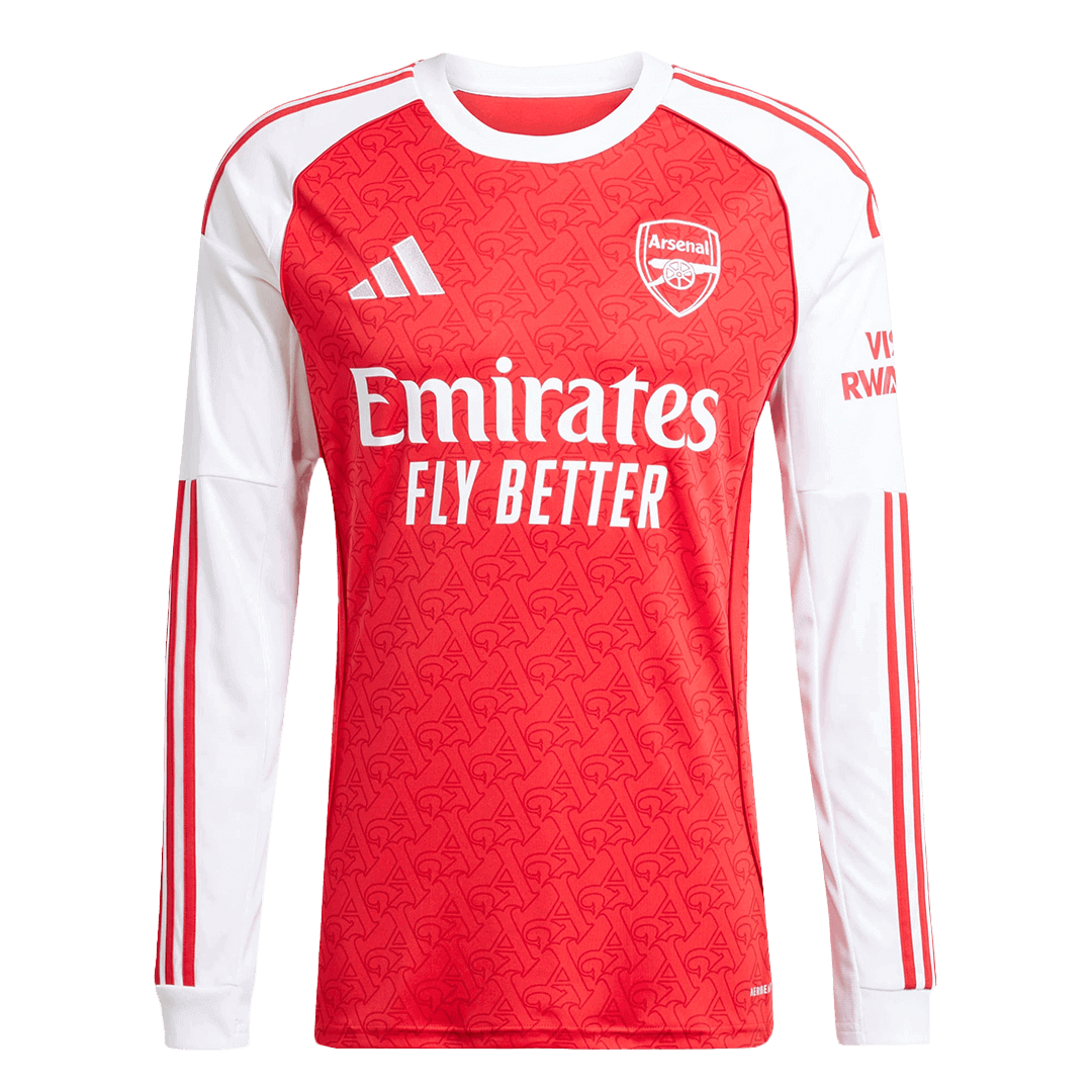 2025/26 Arsenal Long Sleeve Soccer Jersey Home Custom Football Shirt