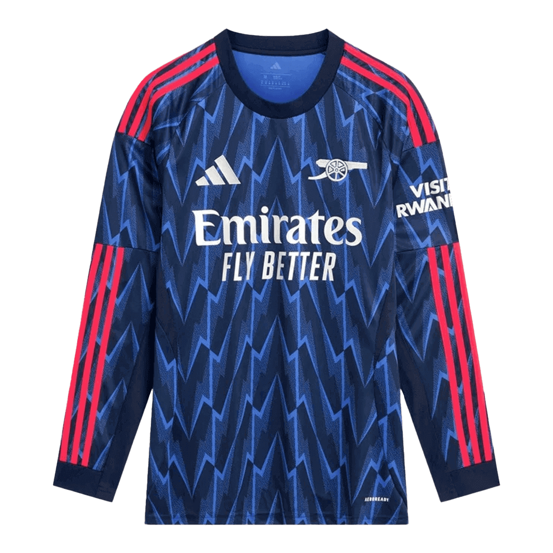 2025/26 Arsenal Long Sleeve Soccer Jersey Away Custom Football Shirt