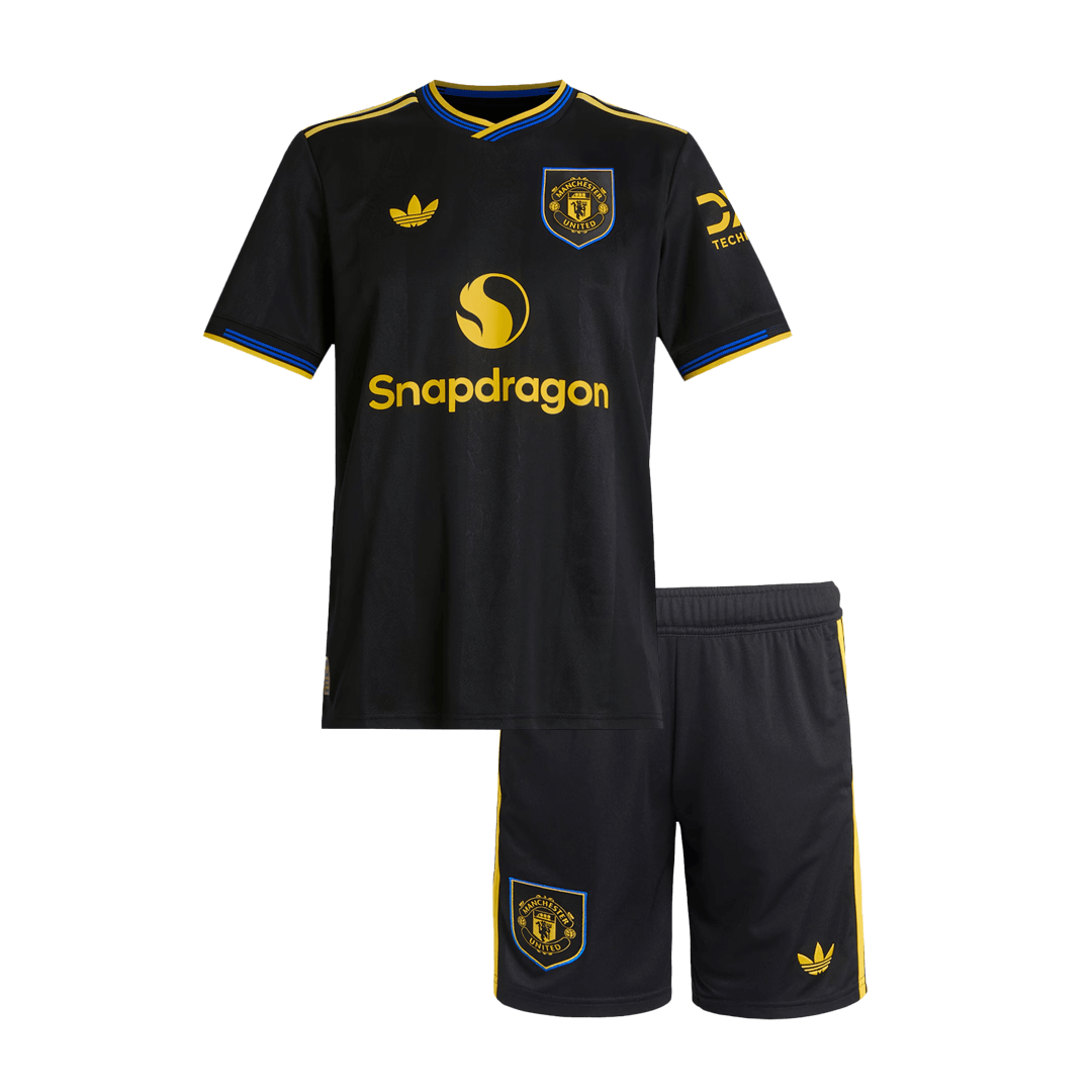 2025/26 Manchester United Kids Third Away Full Soccer Kits Football Shirt
