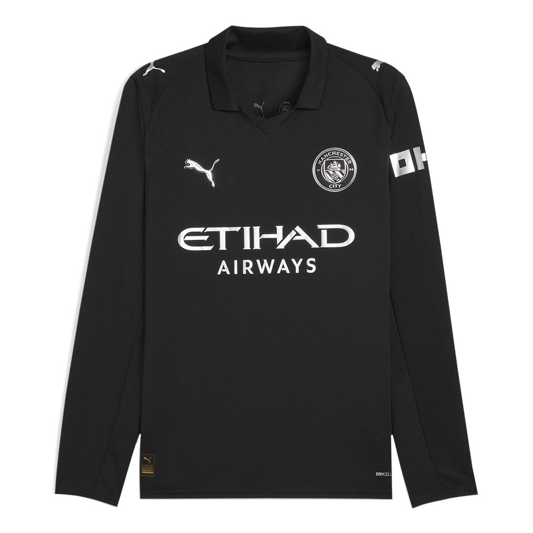 2025/26 Manchester City Long Sleeves Jersey Away Custom Football Shirt